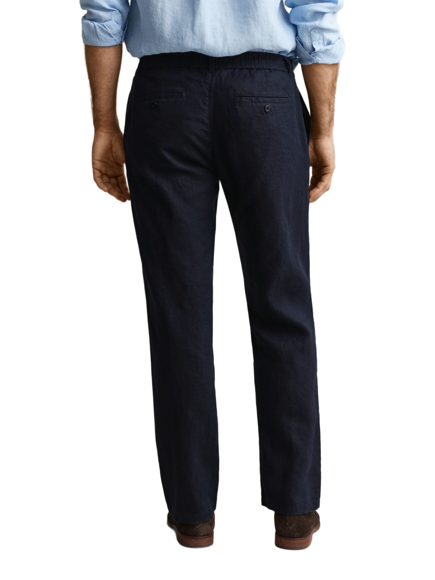 Gant Leinenhose schwarz,Casual,Leinen,Unifarben,Regular Fit