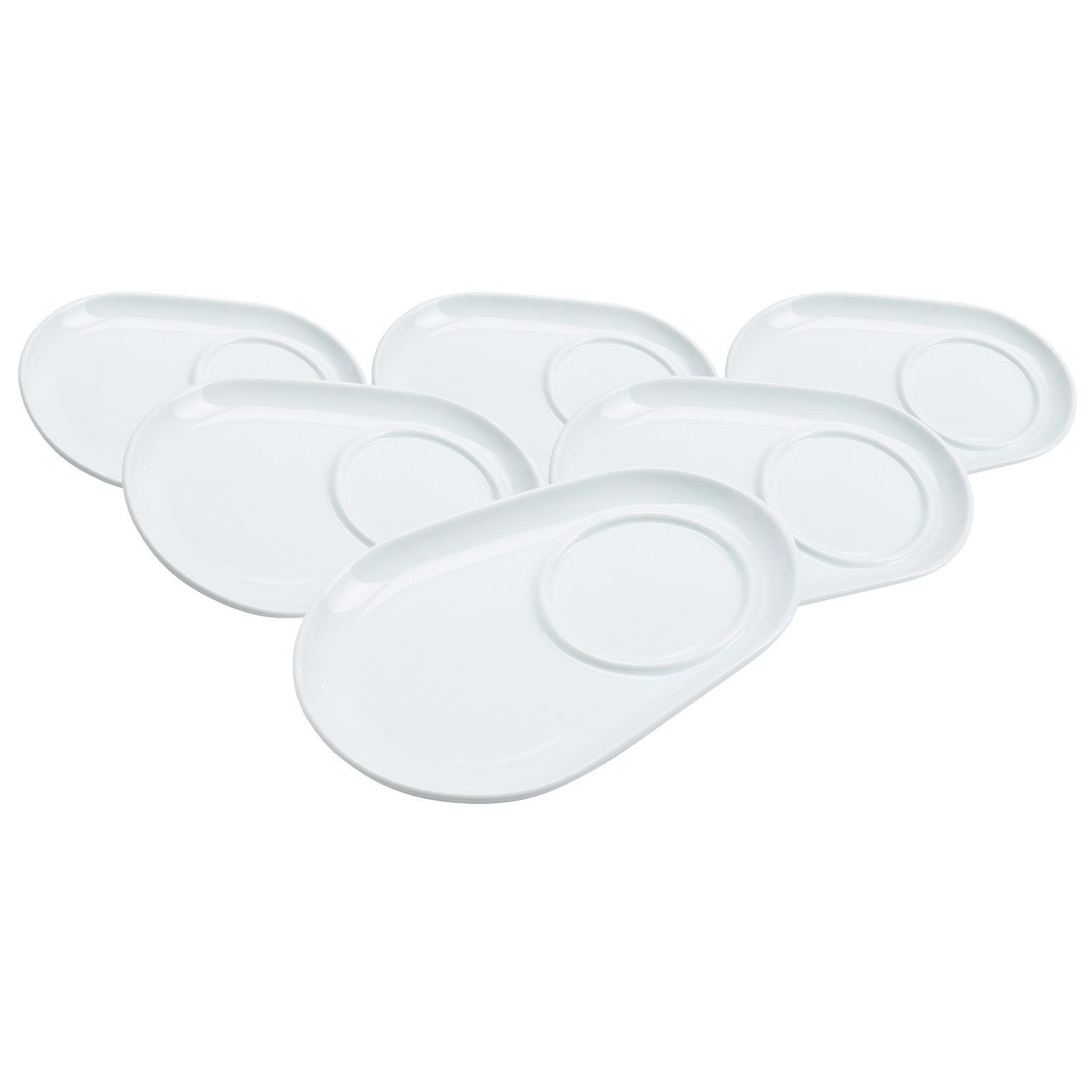 Ritzenhoff & Breker Untertasse Bianco Unterteller 18 x 12,5 cm 6er Set, (6 St)