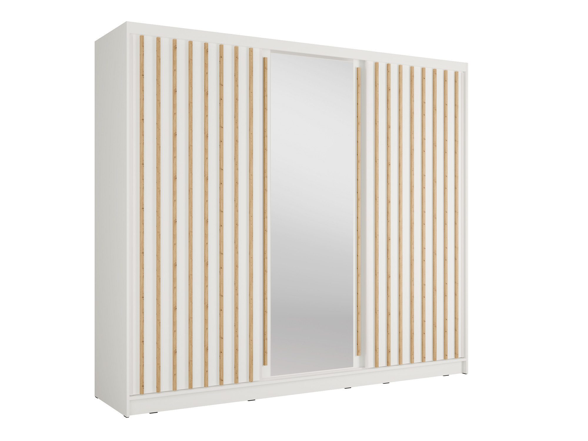 Home affaire Kleiderschrank VILLEFRANCHE modern mit viel Stauraum, Fächer & Kleiderstange, Spiegel Garderobe in 3 Breiten (155, 205, 248 cm), erhältlich in 3 Fa – Bild 2 von 5