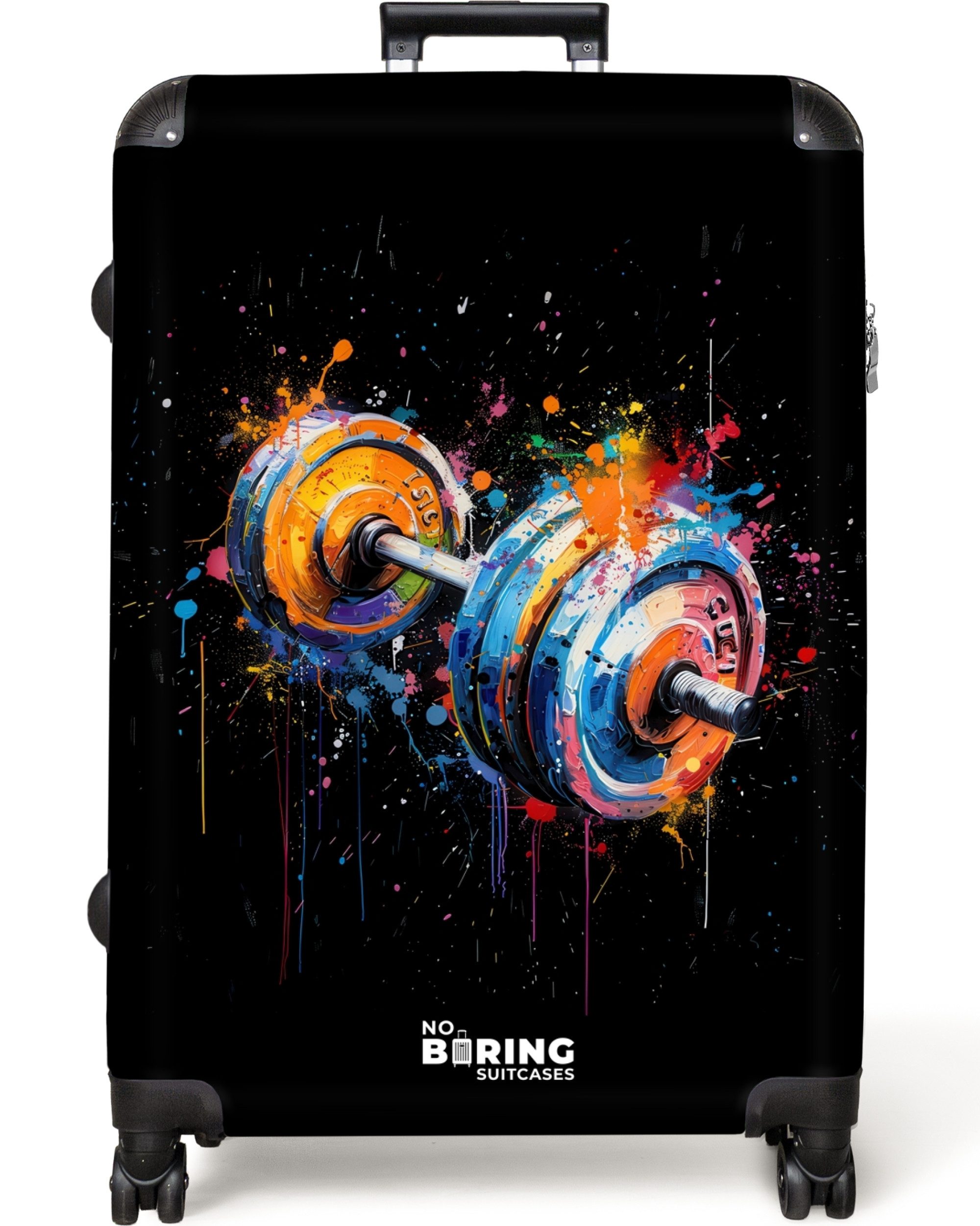 NoBoringSuitcases.com© Hartschalen-Trolley Hantel mit Graffiti 77 günstig online kaufen
