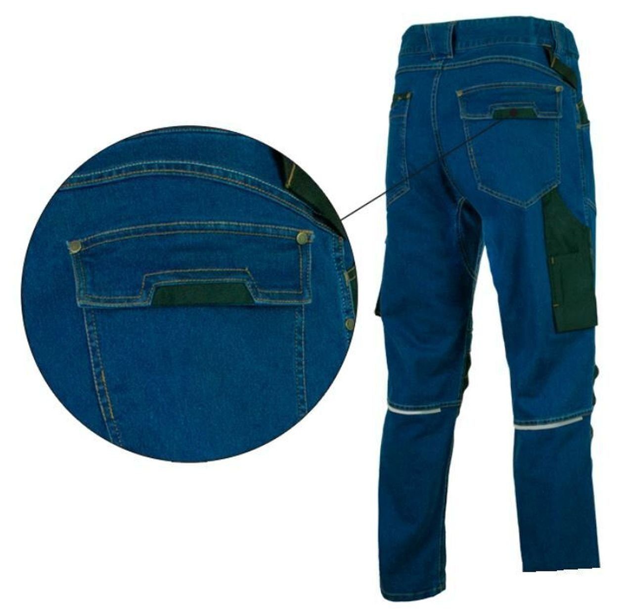 Artmas Arbeitshose Arbeitshose Jeanshose Stretch Baumwolle viele Taschen