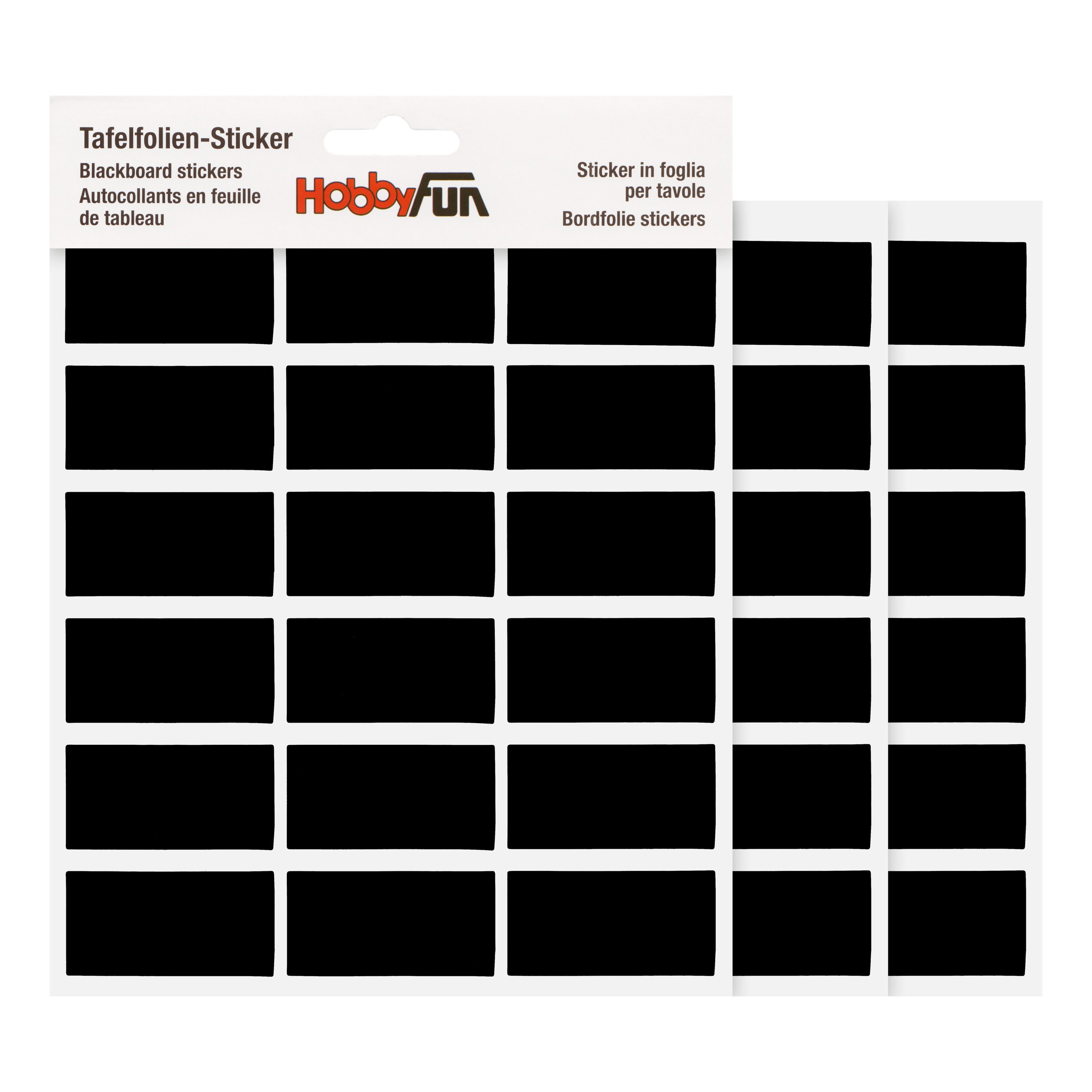 HobbyFun Tafelfolie Tafelfolien-Sticker Rechteck glatte Kanten, günstig online kaufen