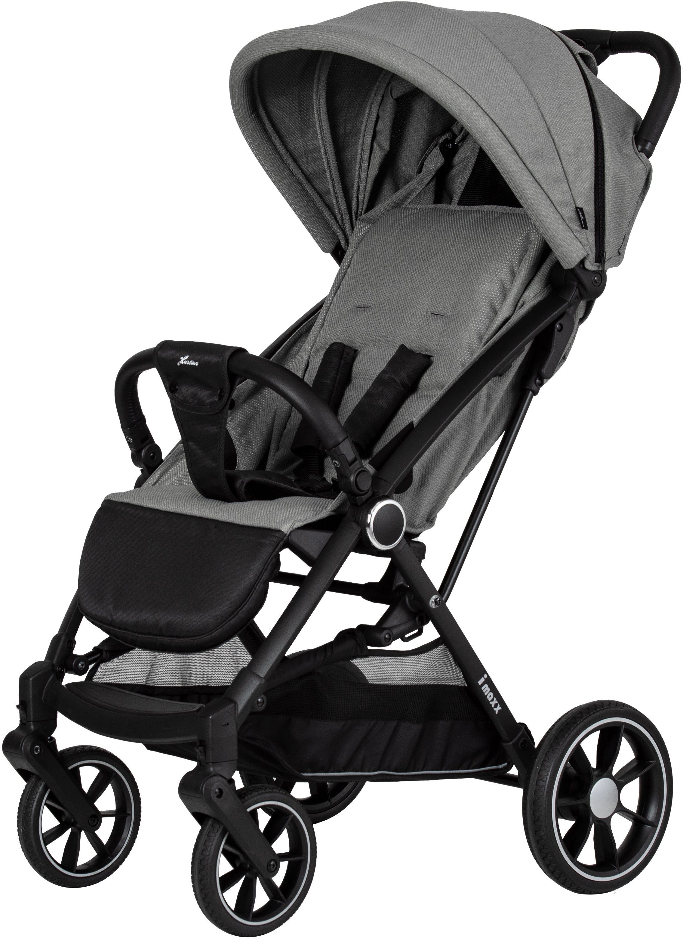 Hartan Kinder-Buggy i-maxx - Buggy 1, mit Regenschutz & Cupholder; Made in Germany Stone | schwarz