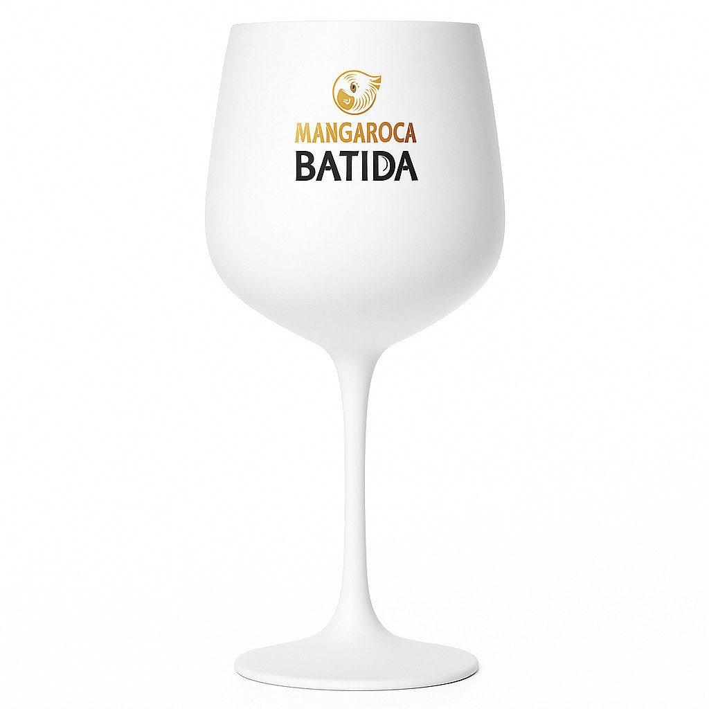 Ballon Weinglas Mangaroca Batida Balloon Glas – Weißes mattes Cocktailglas – 1 Stück