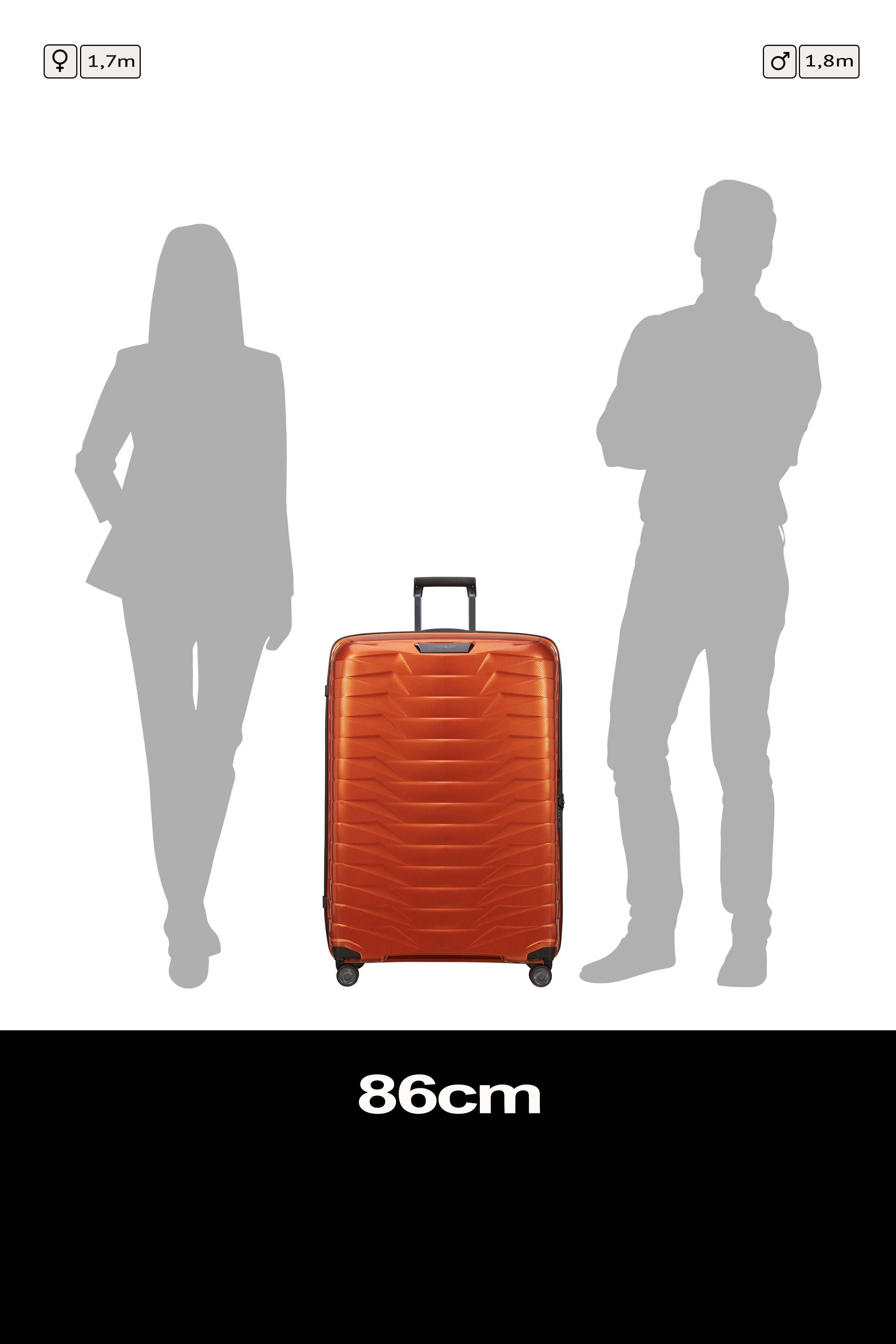 Samsonite Hartschalen-Trolley PROXIS 86, 4 Rollen, mit viel Stauraum, mit USB Anschluss, mit mehreren Tragegriffen
