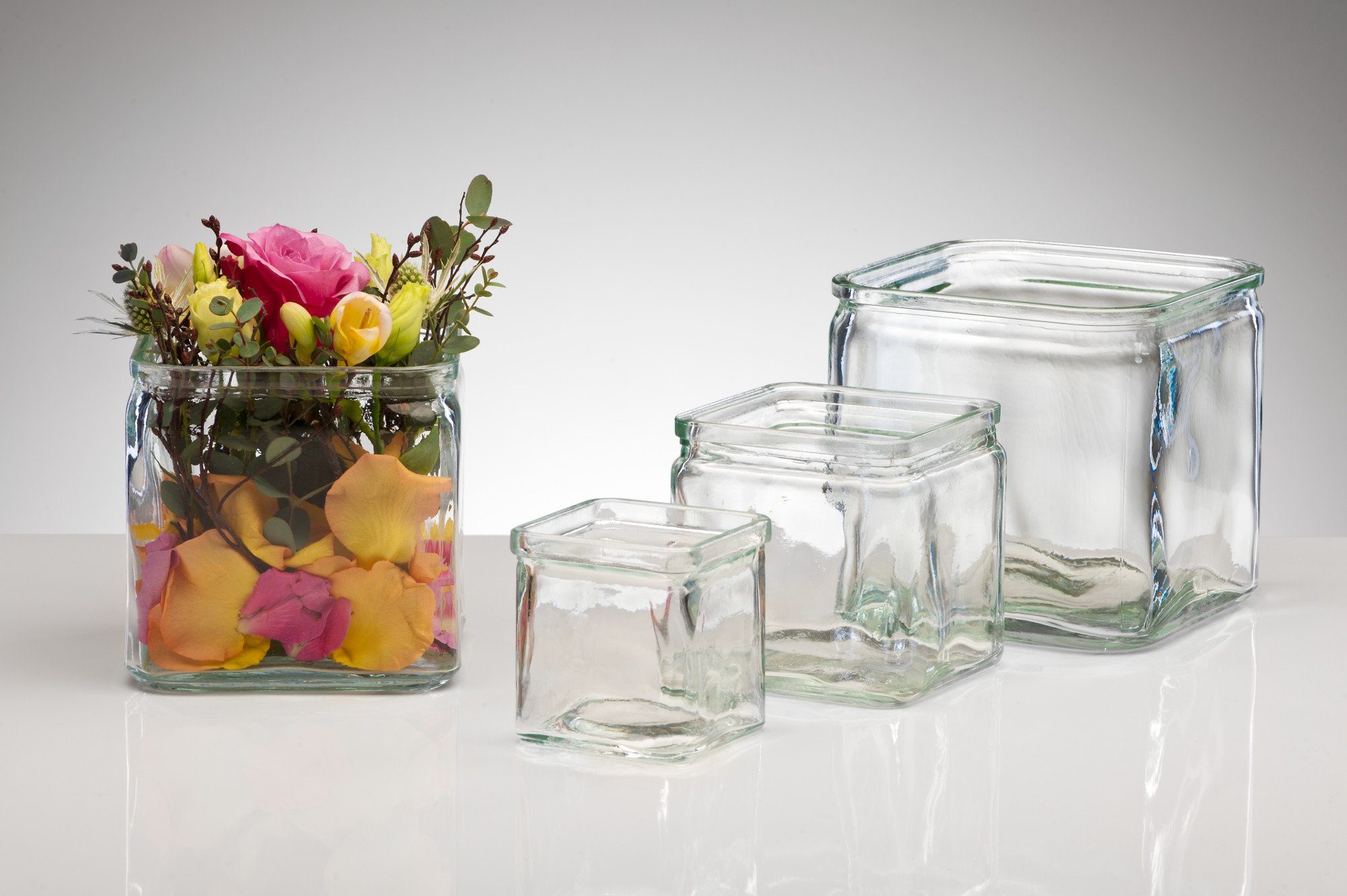 Sandra Rich Dekovase Glasvase Rustic klar eckig von Sandra Rich günstig online kaufen