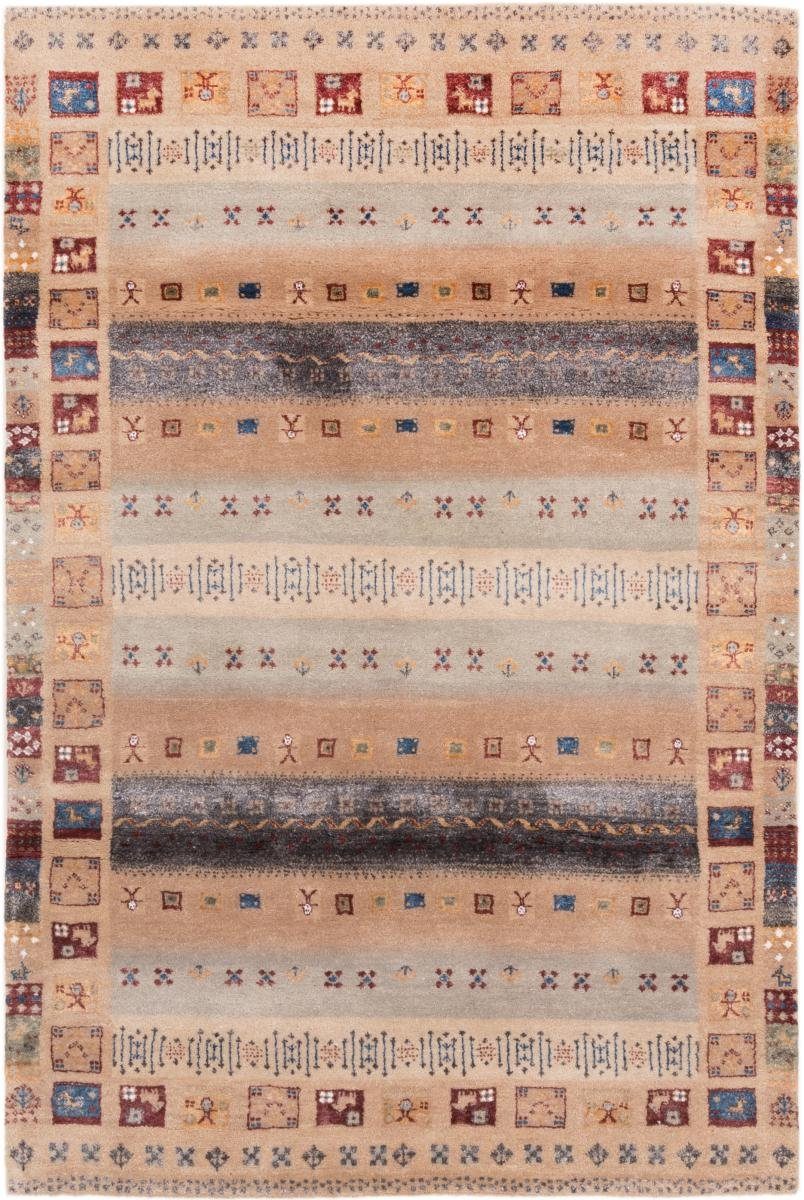Orientteppich Gabbeh Loribaft 10 Höhe: 125x187 rechteckig, mm Handgeknüpfter Moderner Orientteppich, Nain Trading