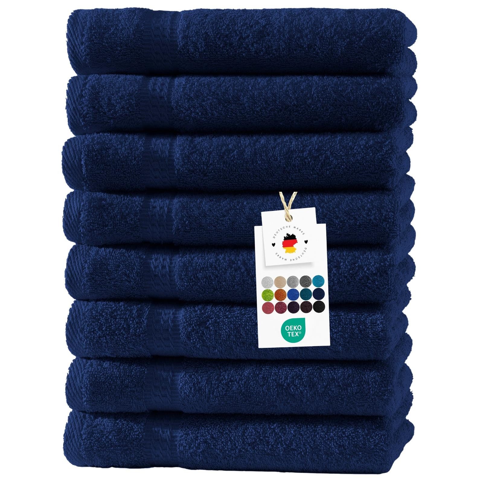 Carpe Sonno Gästehandtücher 30x50 cm 8x Gästetuch Set 100% Baumwolle Frottier Handtücher 500 g/m2, Frottier (Spar-Set, 8-St), Extra Soft & Weich, Saugfähig, Schwer, Atmungsaktiv, schnell trocknend