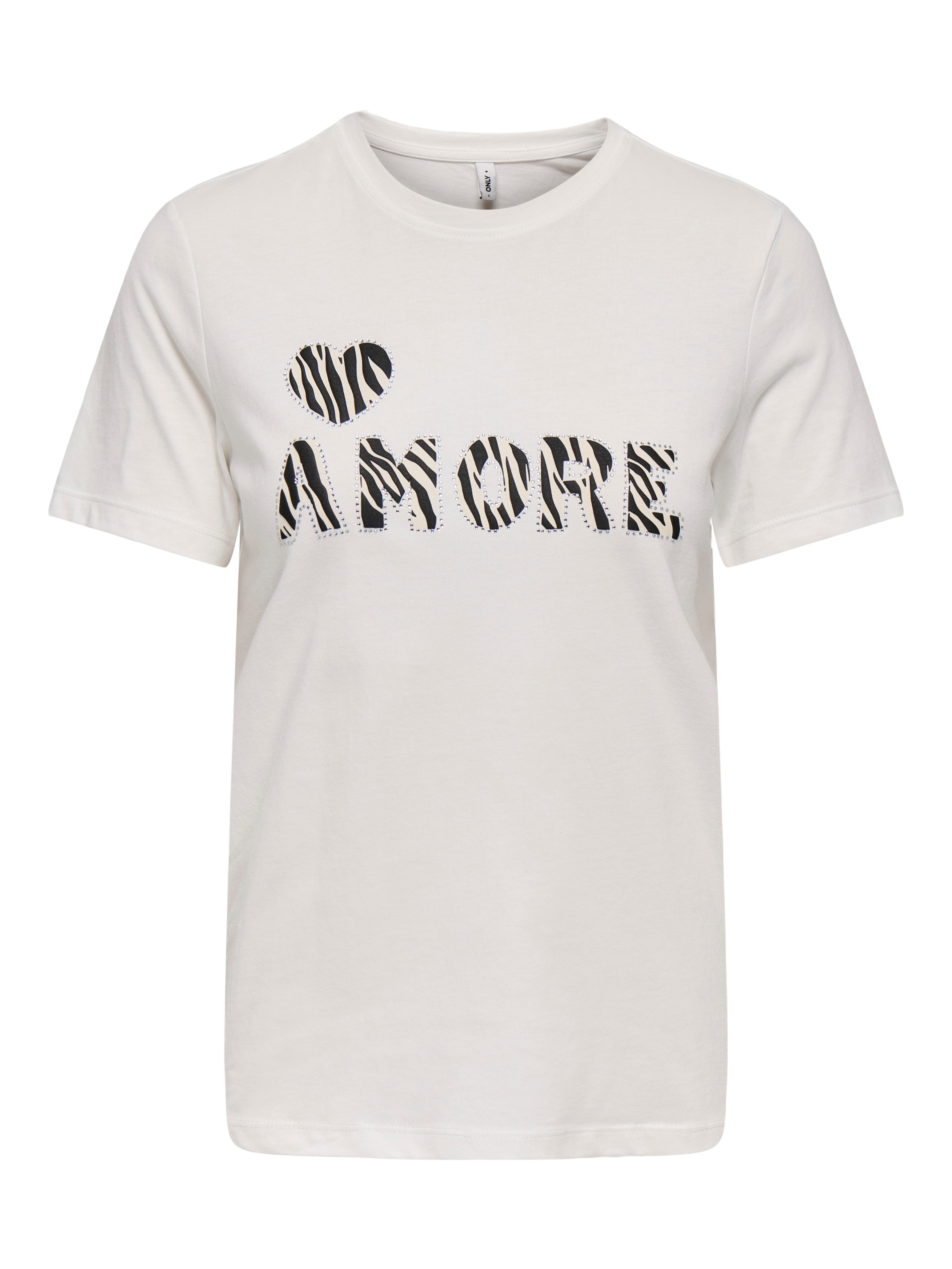T-Shirt ONLDITTE LIFE RHNSTN S/S ANIMAL TOP JRS
