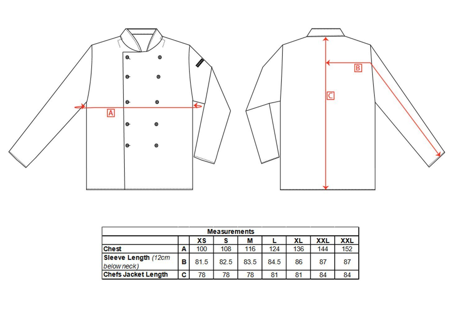 Portwest Kochjacke Kochjacke Sussex C836 100 % Baumwolle 100 % Baumwolle