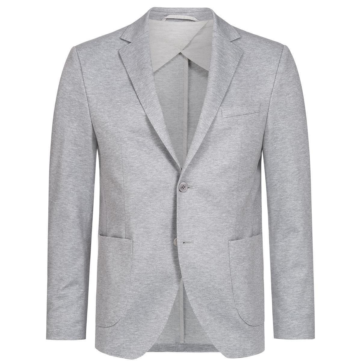 HECHTER PARIS Sakko HECHTER Paris CASUAL Herren-Jerseysakko Modern-Fit Grau