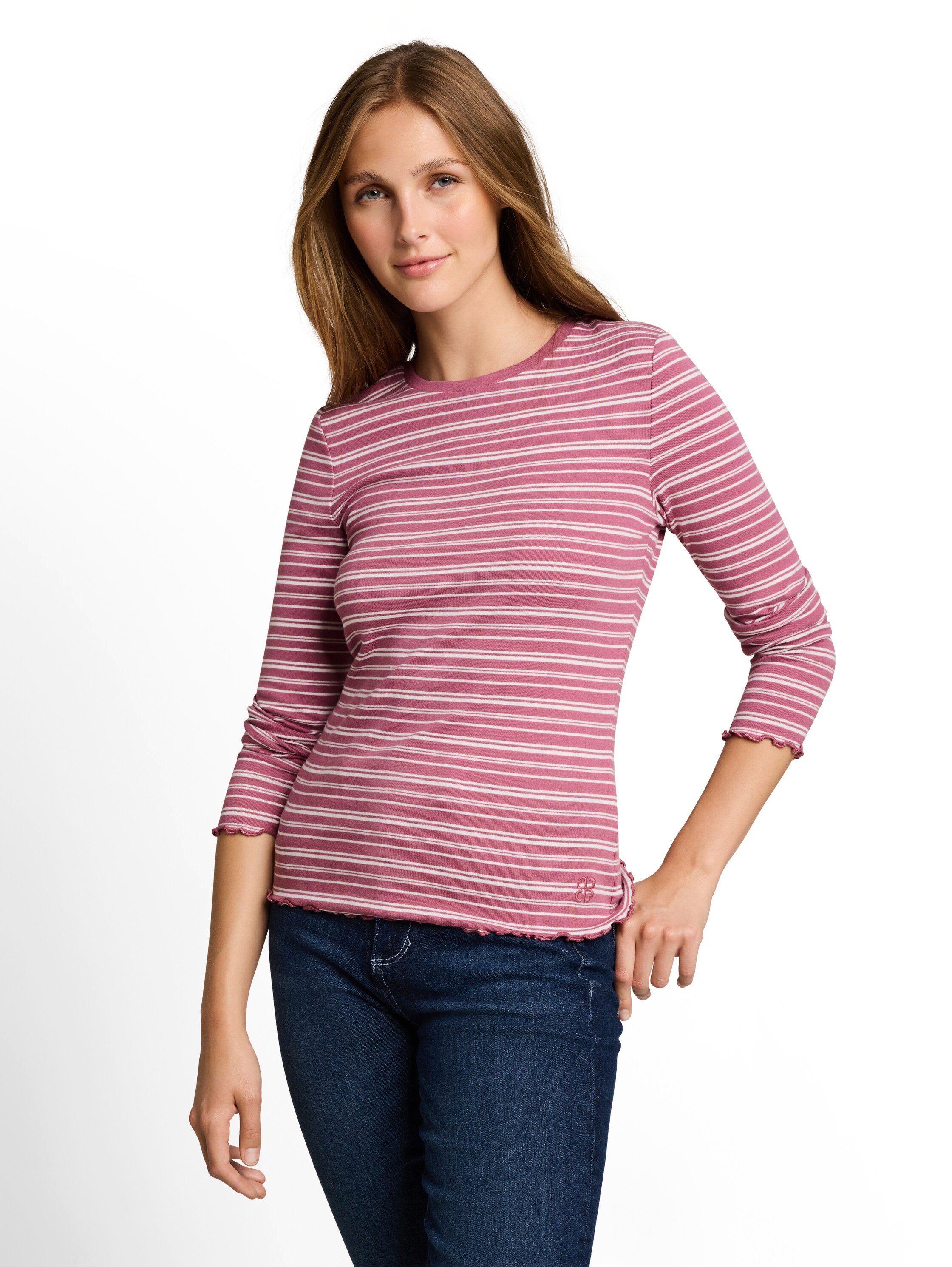 TOM TAILOR Denim T-Shirt mit gewelltem Saum