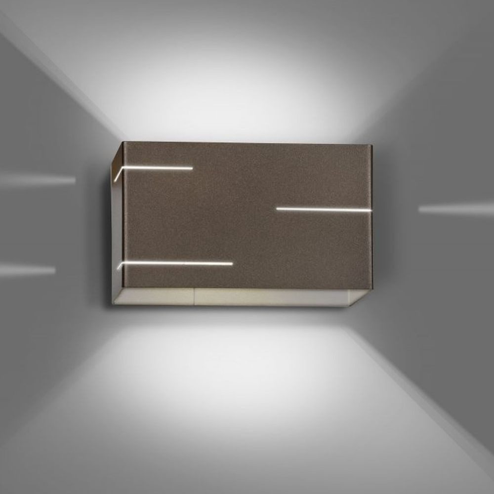 famlights Wandleuchte famlights, Wandleuchte Tabea aus Metall in Wenge G9 max.20W
