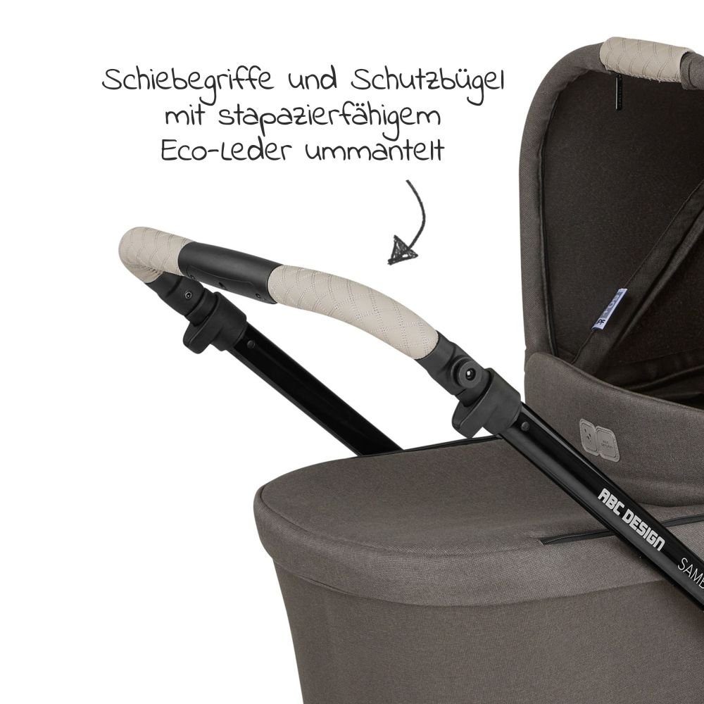 (7-tlg), Samba Zubehör Design Regenschutz, Edition Kinderwagen Kombi-Kinderwagen Herb, Babywanne, mit 2in1 - Diamond Buggy - Sportsitz, ABC