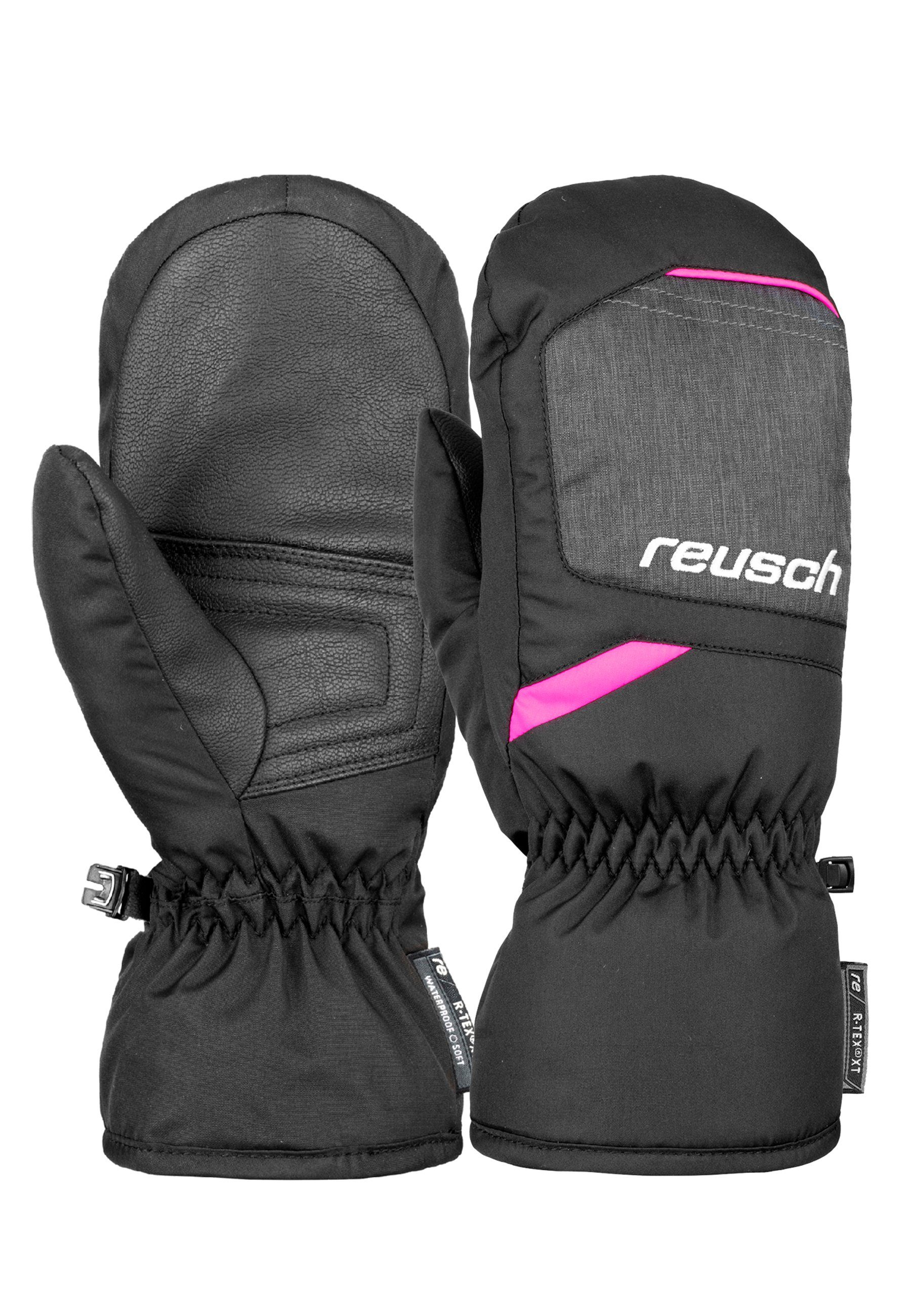 R-TEX® Junior atmungsaktiver Reusch Mitten mit Bennet Funktion XT pink-schwarz Fäustlinge