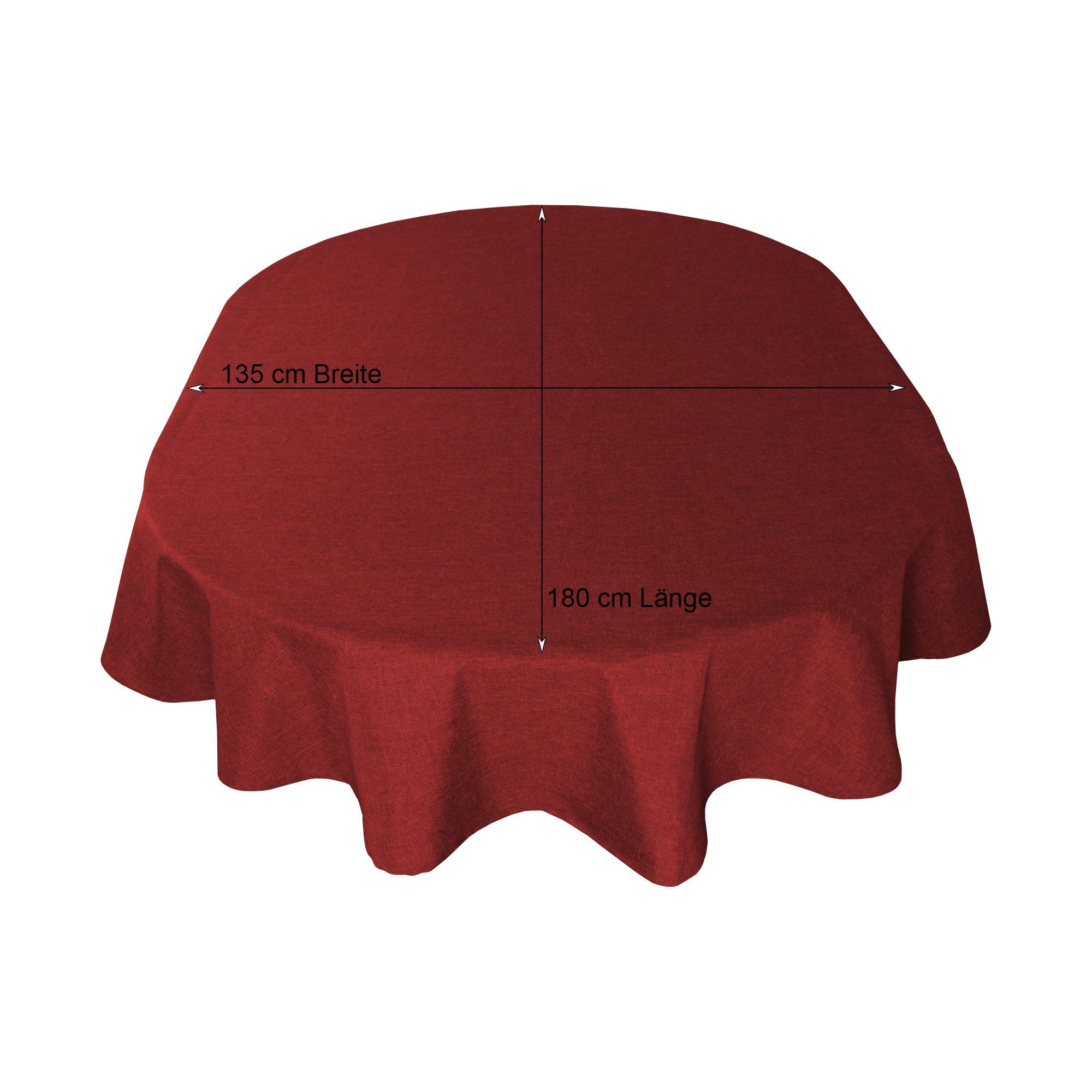 Haus und Deko Tischdecke Tischdecke oval Leinenoptik Lotuseffekt Tischwäsche Wasserabweisend (1-tlg) – Bild 4 von 5