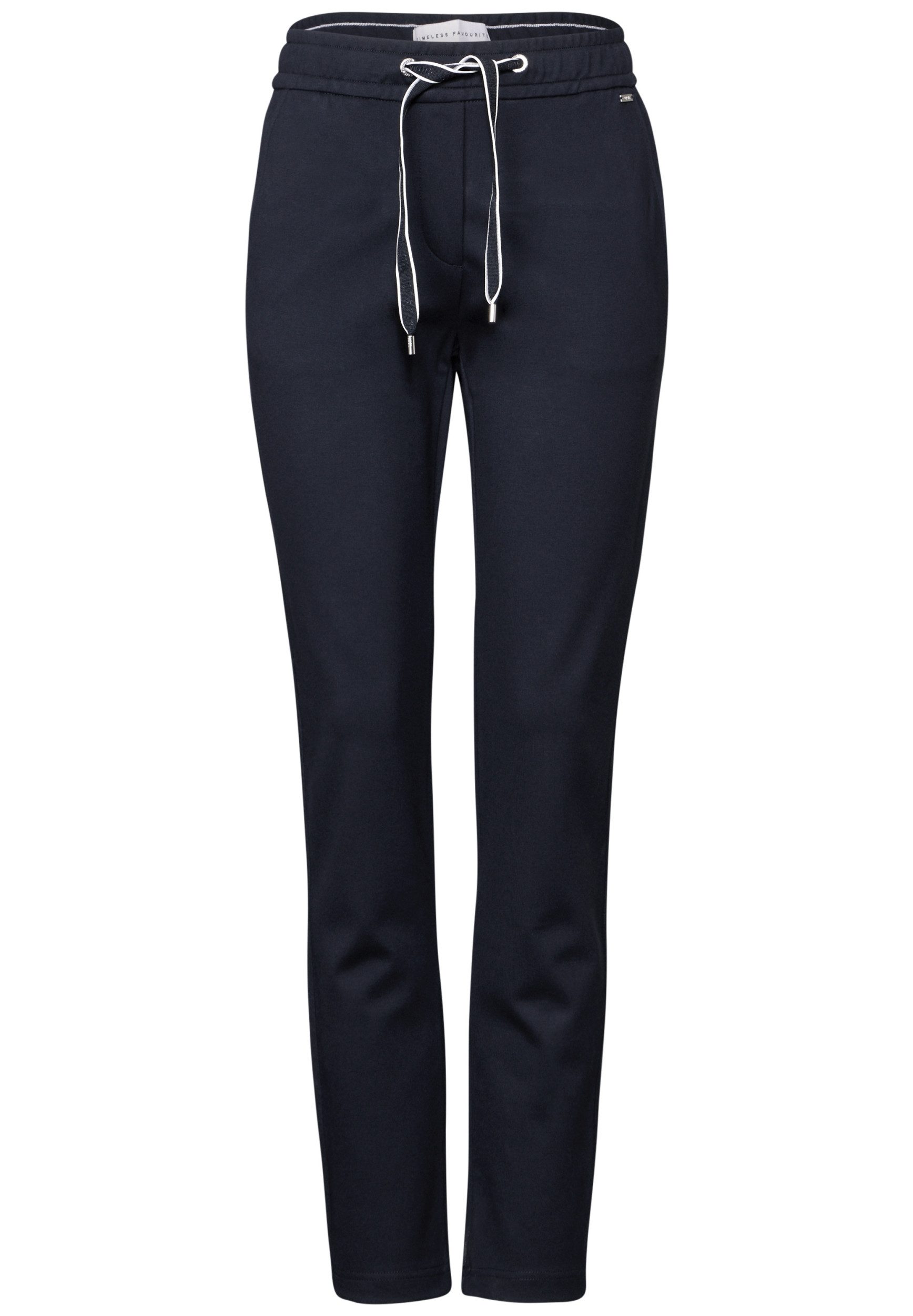 Cecil B378073 EOS_Style Tracey Pinstripe, Grigio Scuro mélange, 32/XXL/L Donna