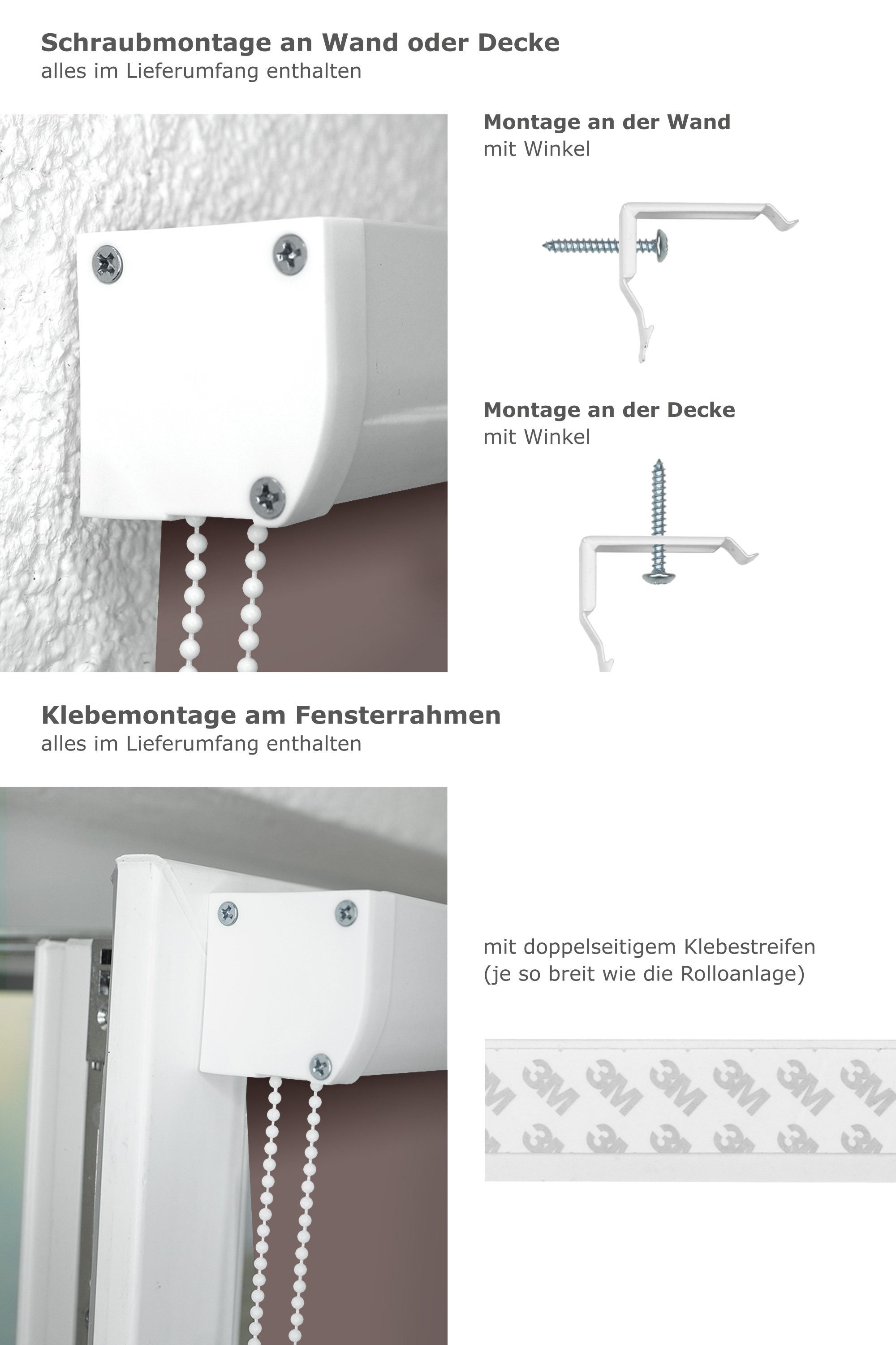 Verdunklungsrollo Lysel Outlet Kassettenrollo VD Braun, LYSEL®, abdunkelnd, HxB 175x40cm – Bild 3 von 5