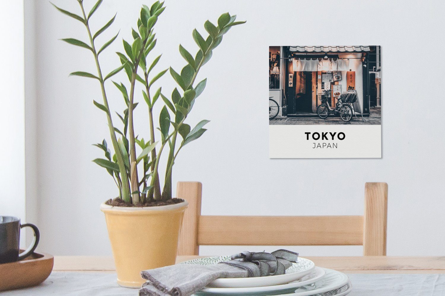 OneMillionCanvasses® Leinwandbild Tokio Wohnzimmer Leinwand Bilder Restaurant, (1 für Schlafzimmer - - Japan St)