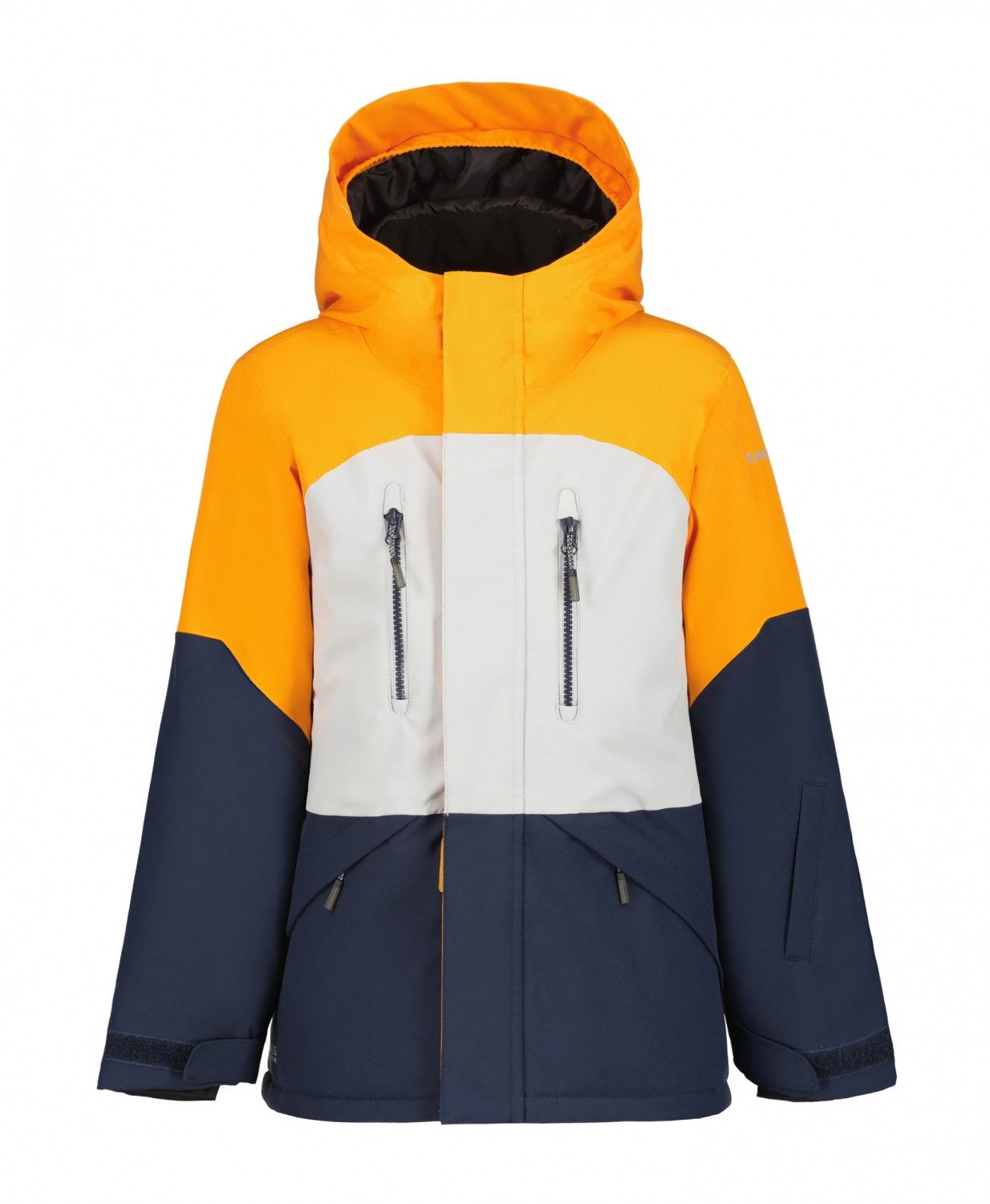 Icepeak Anorak Lucka Jr - Kinder Winterparka - dunkeblau/weiß/orange