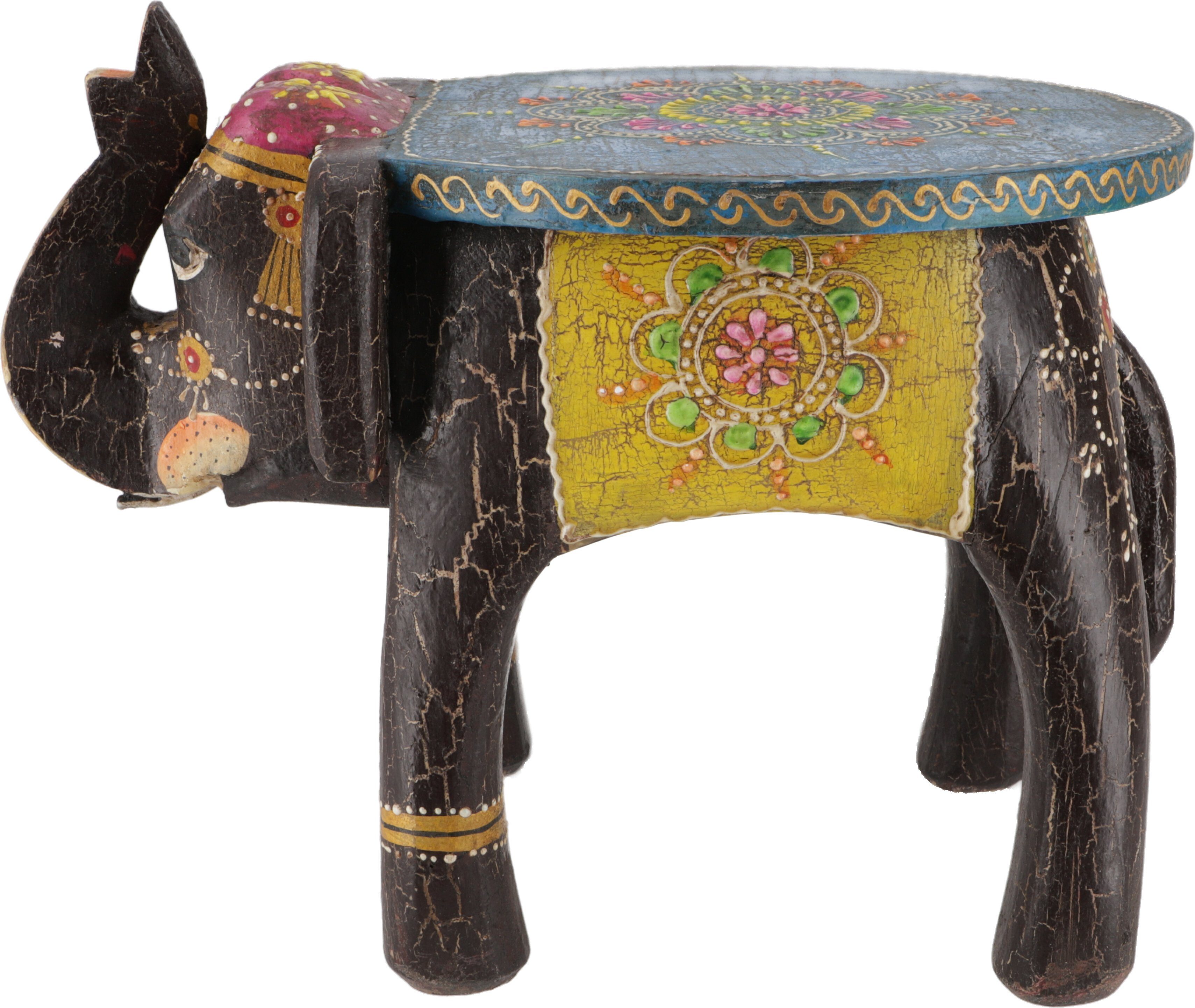 Guru-Shop Dekoobjekt Dekoobjekt, Blumenbank in Elefantenform - schwarz günstig online kaufen