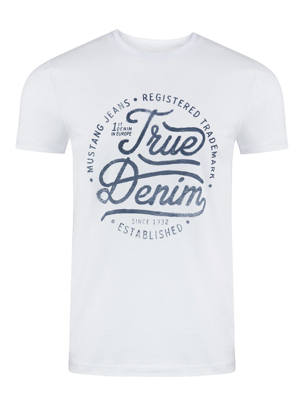 MUSTANG T-Shirt Herren Printshirt Regular Fit günstig online kaufen