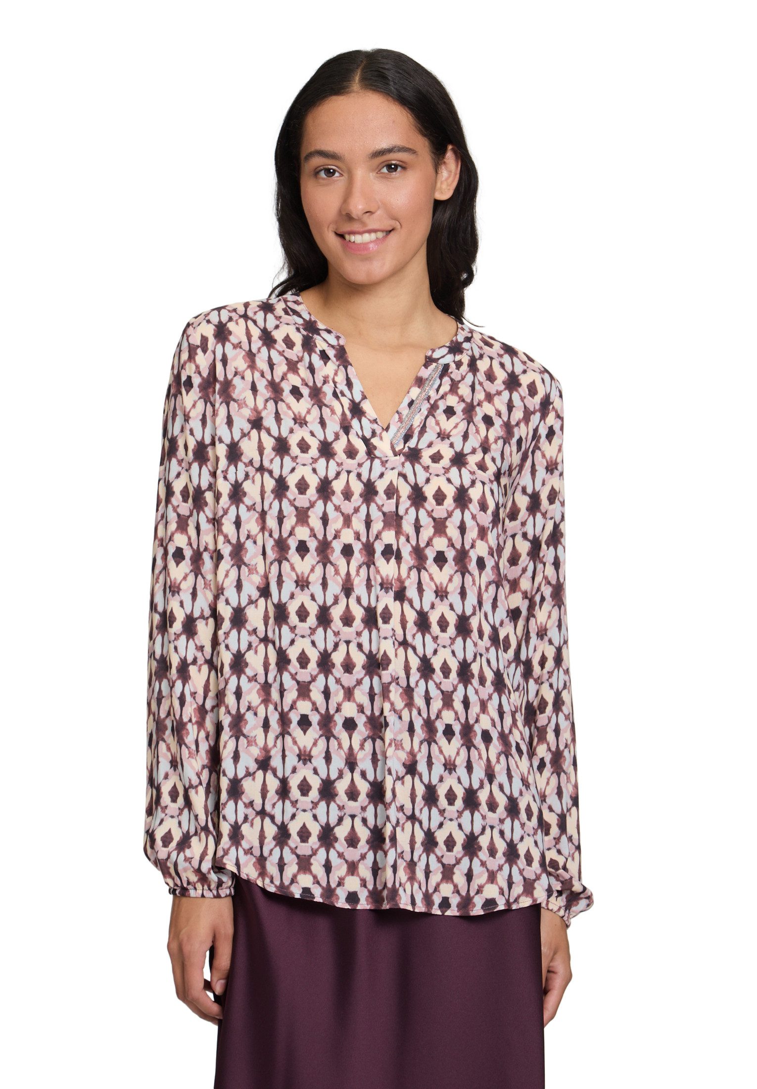 Cartoon Shirtbluse Damen Blusenshirt mit Muster günstig online kaufen