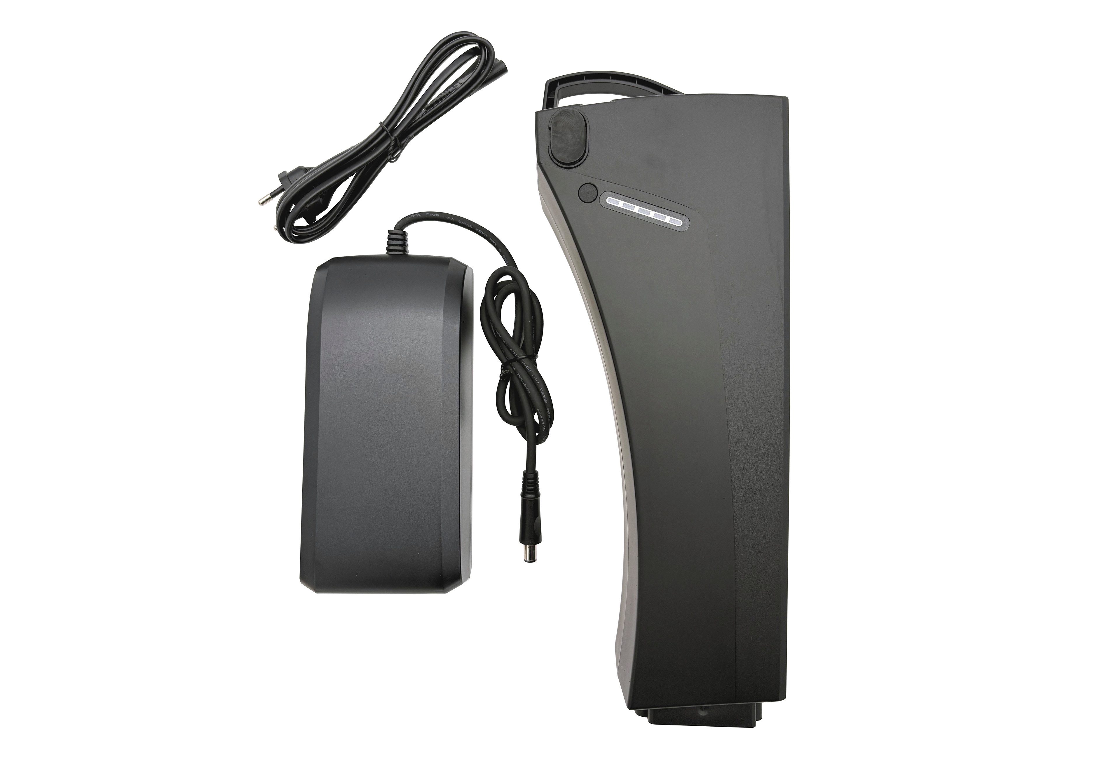 PowerSmart ZZ234 E-Bike Akku für E-Bikes mit AEG SideClick Sattelrohrakku mit 4A Ladegerät Li-ion 16000 mAh (36 V)