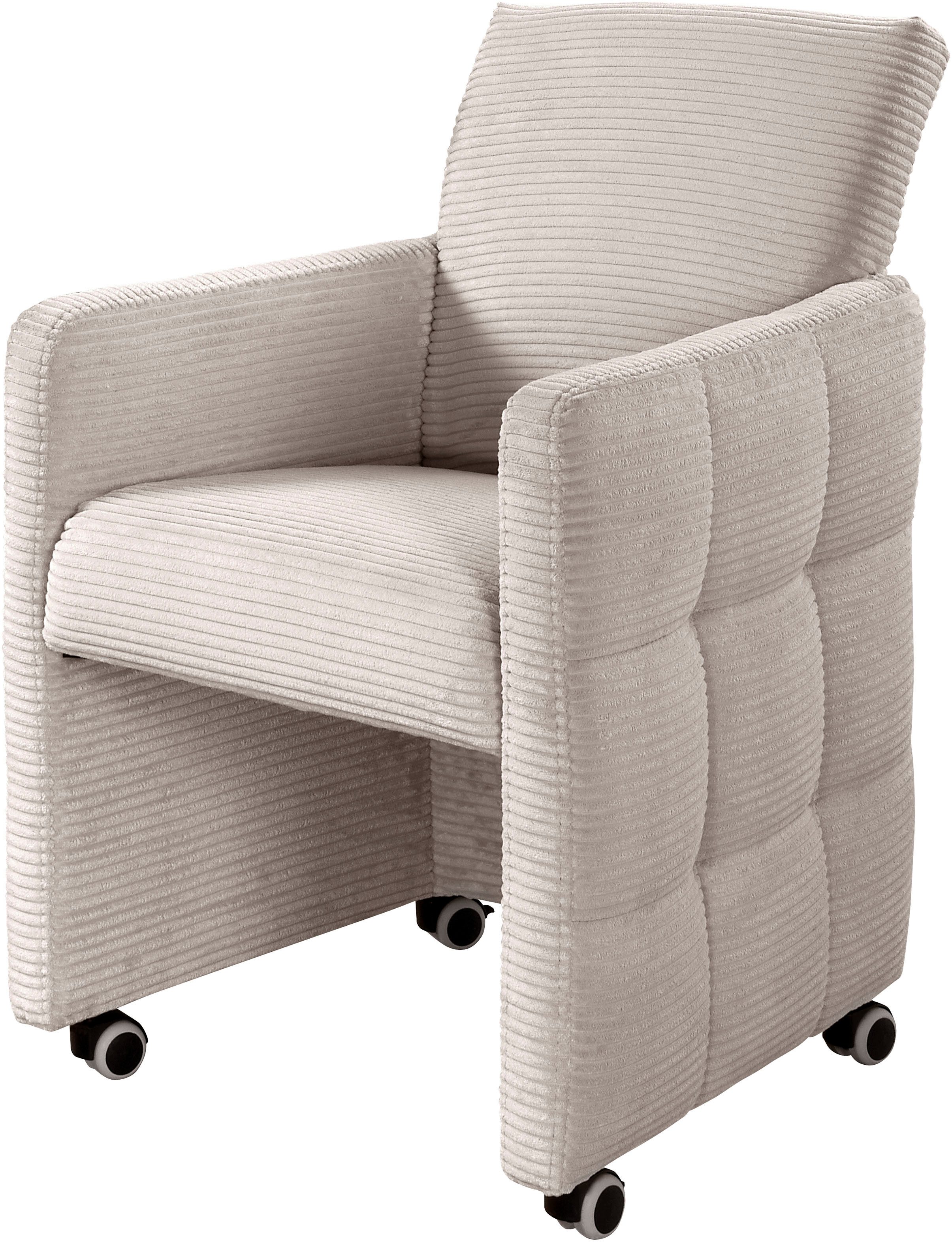 exxpo - sofa fashion Esszimmersessel Barista, Loungesessel auf Rollen mit h günstig online kaufen