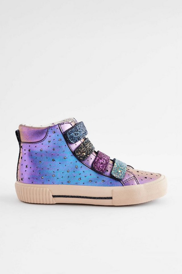 Next Hoher Sneaker in Glitzeroptik mit Klettverschluss Sneaker (1-tlg),  Mode und Accessoires für die ganze Familie