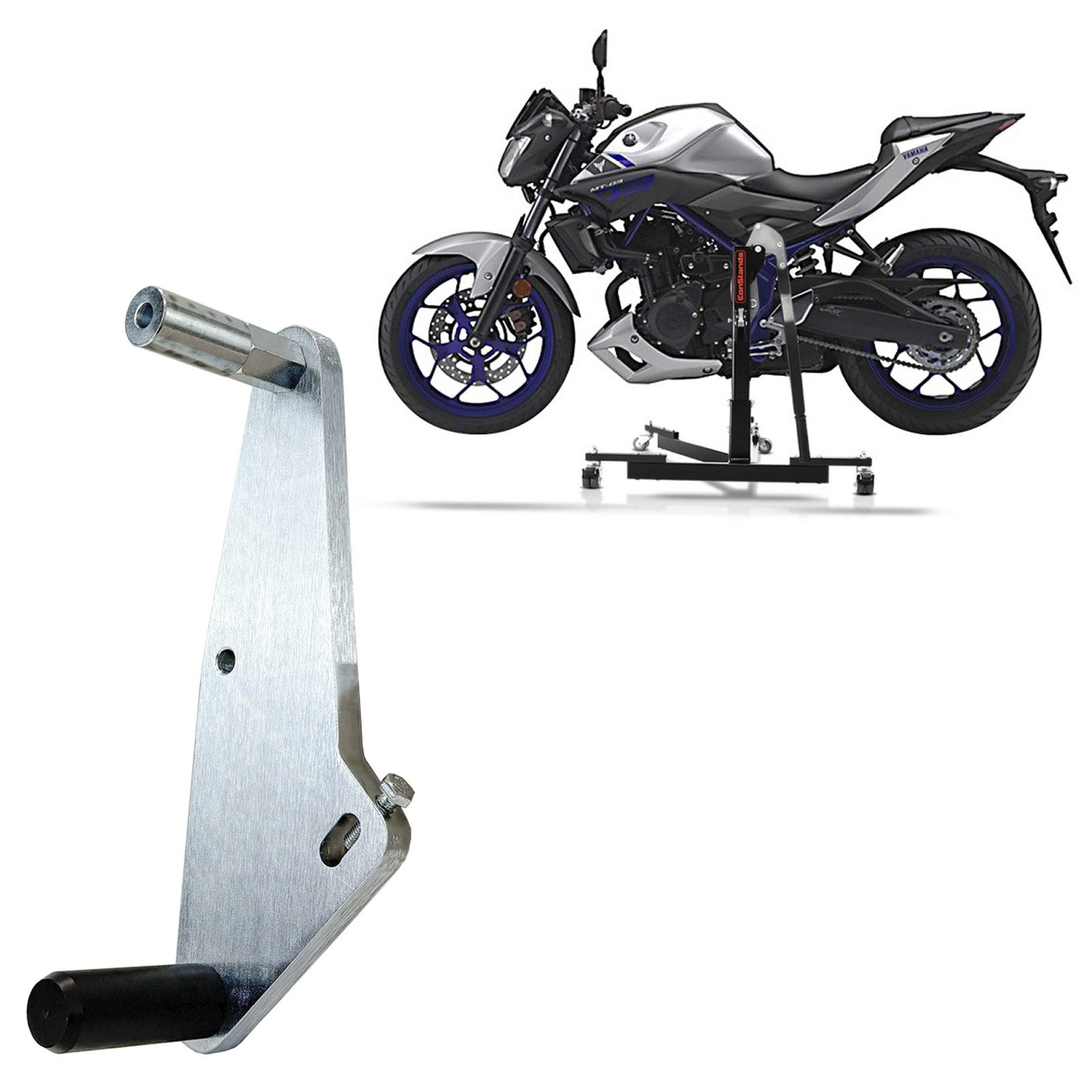 ConStands Motorradheber Adapterplatte für # Power Classic / Evo für Yamaha YZF-R3 15-18 / MT-0