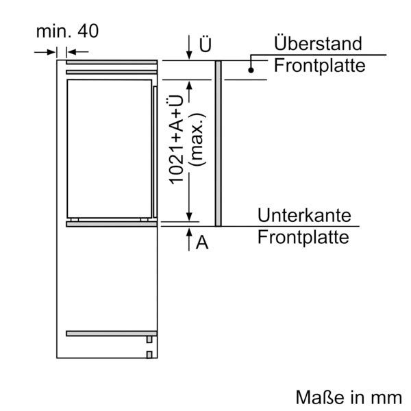 BOSCH Einbaukühlschrank Serie hoch, KIL32NSE0, breit cm 2 102,1 54,1 cm