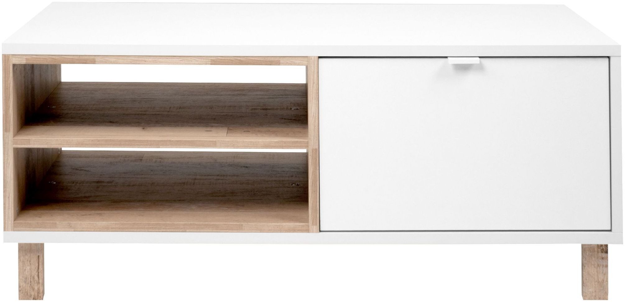 Finori Couchtisch, Modern Weiß Dekor Old Style 110 x 42,5 x 60 cm