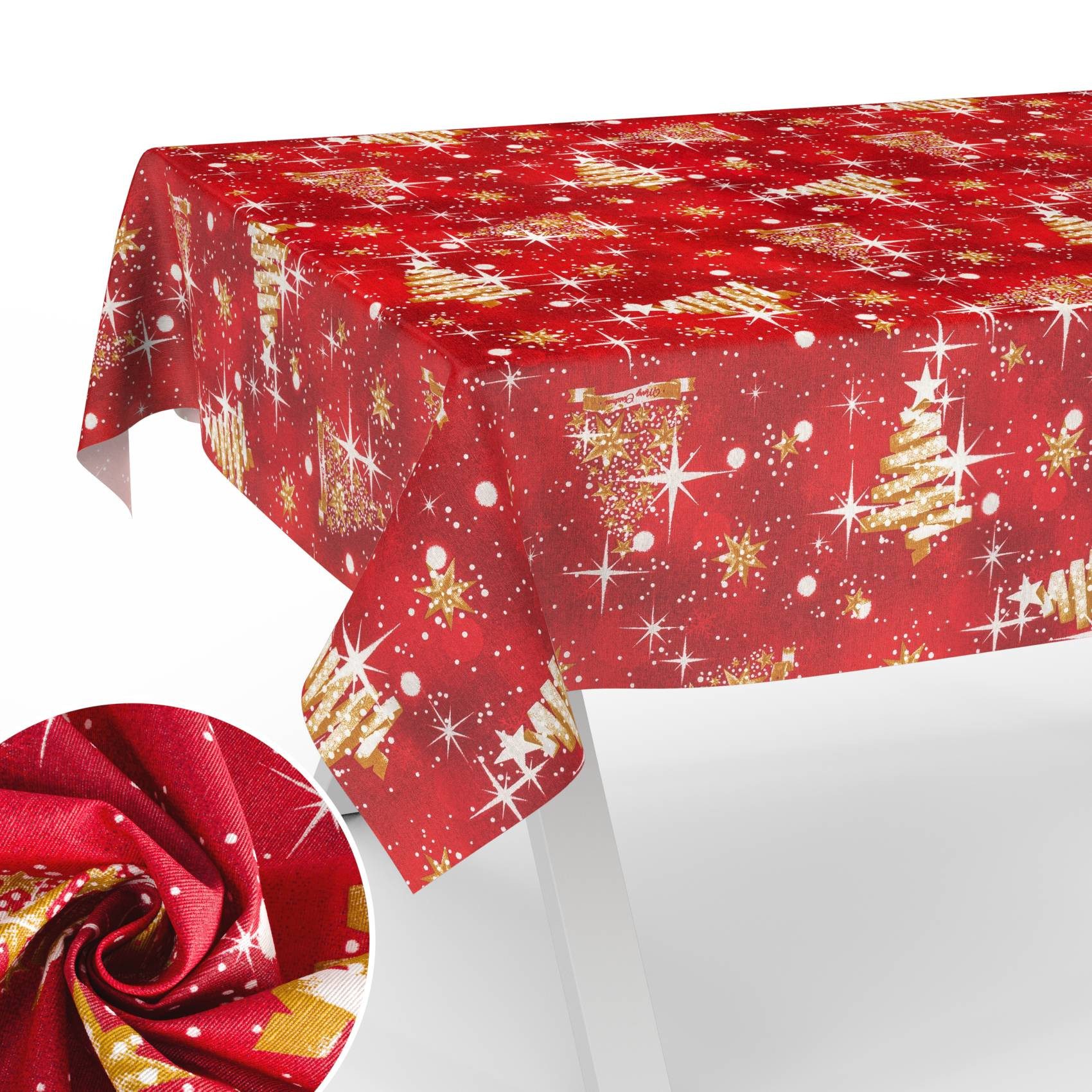 ANRO Tischdecke abwaschbar mit Motiv schmutzabweisend Stoff-Wachstuch 2.0 ( günstig online kaufen