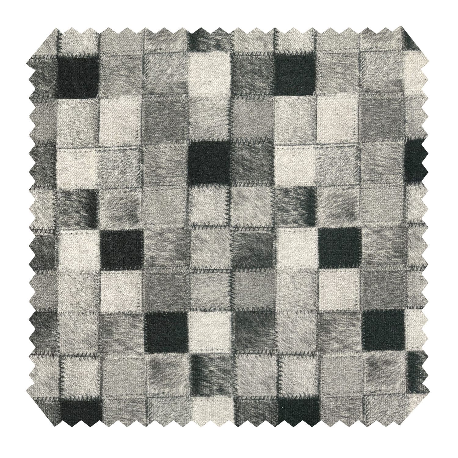 novely® Stoff PASSAU ANIMAL Kuschelweicher Möbelstoff in Patchwork Lederoptik, Patchwork-Design, pflegeleicht, Meterware, 1lfm