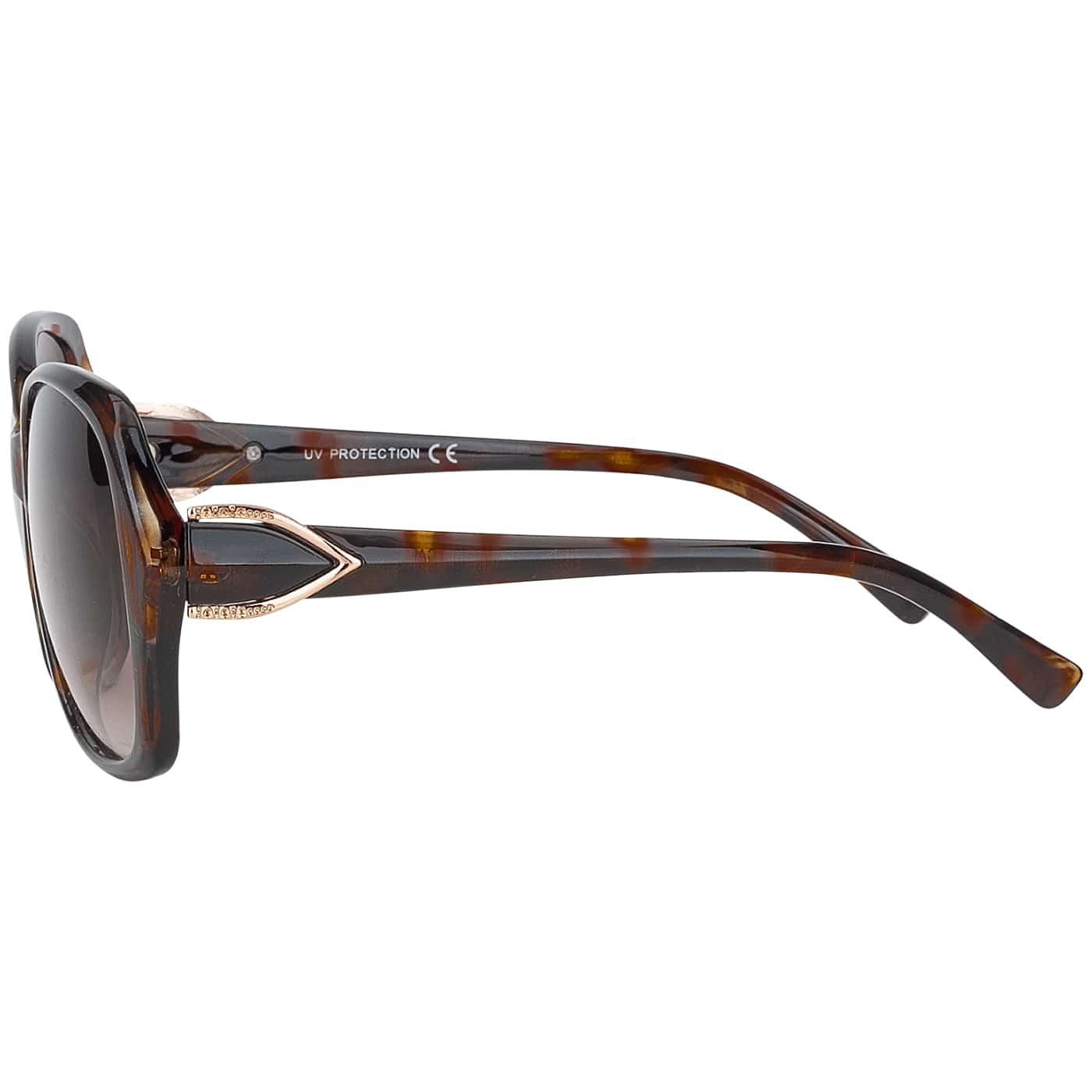BEZLIT Eyewear Pilotenbrille Rundglas Designer Damen Sonnenbrille (1-St) mit schwarz, braun und violetten Linsen