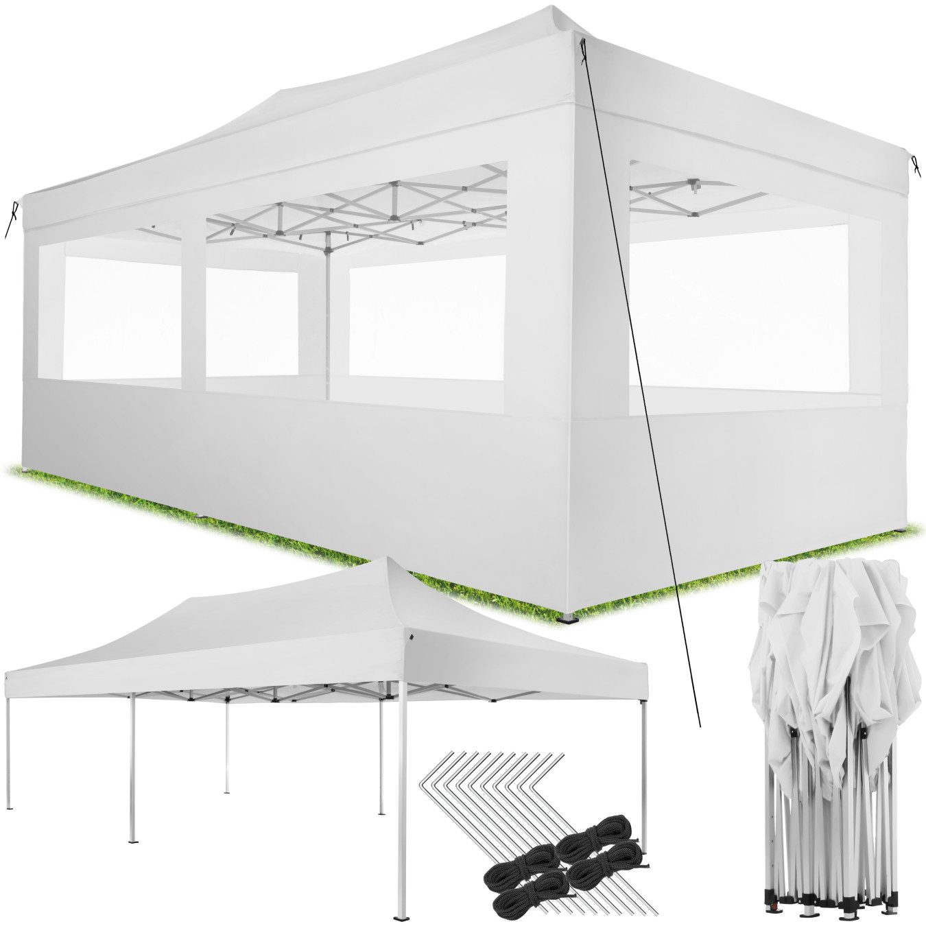 tectake Pavillon Viola, mit 6 Seitenteilen, günstig online kaufen