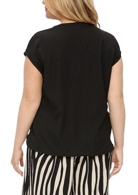 s.Oliver Shirttop Jersey-Shirt mit überschnittenen Schultern und elastischem Saum
