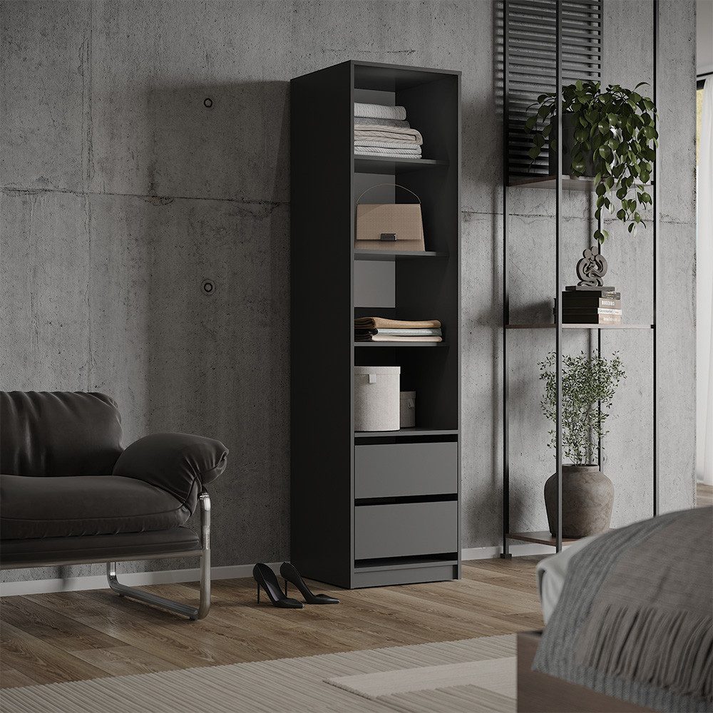 Vicco Kleiderschrank Elmo, Anthrazit, 50 x 200 cm (1-St)