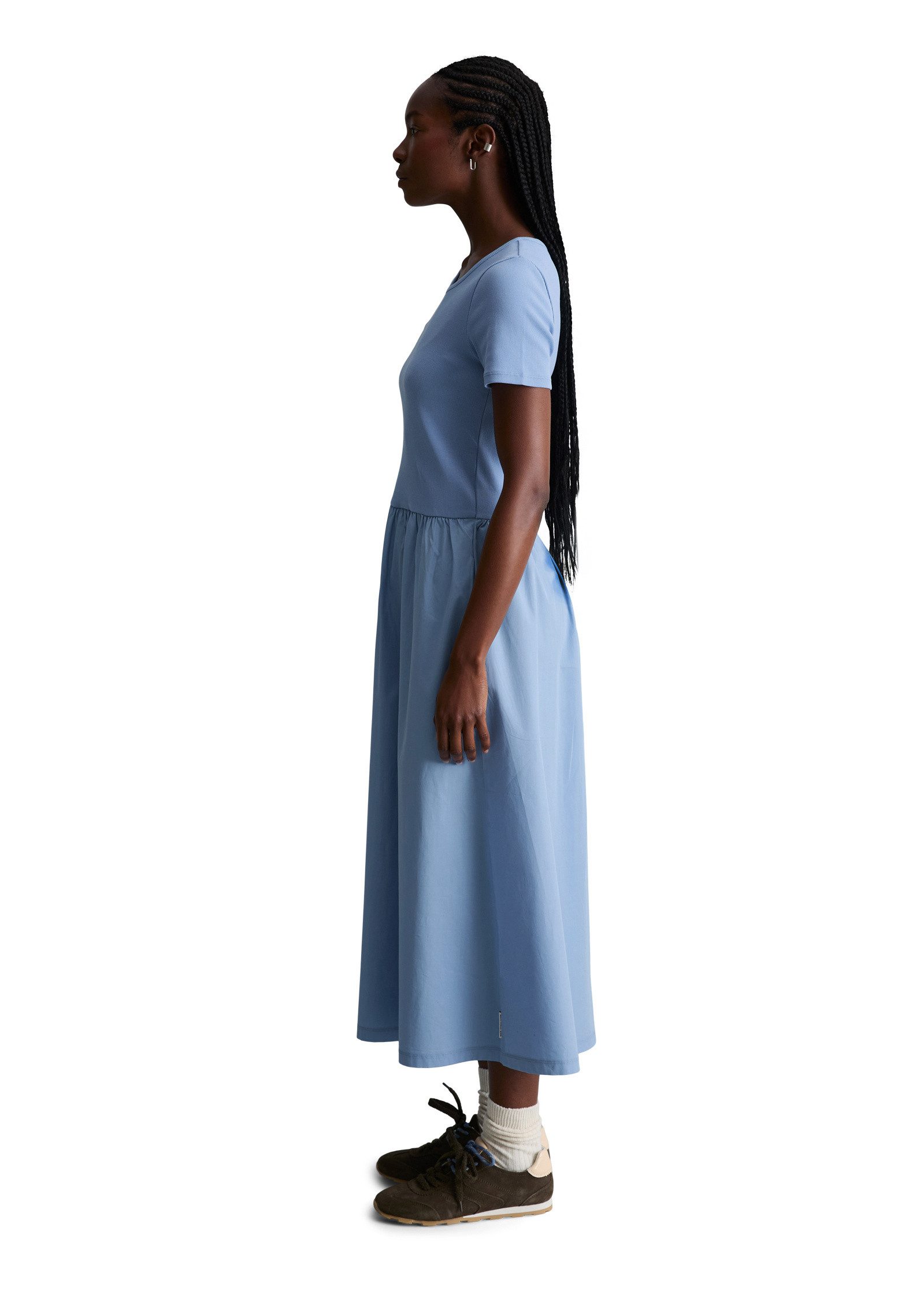 Marc O'Polo DENIM Jerseykleid mit Baumwoll-Popelinerock