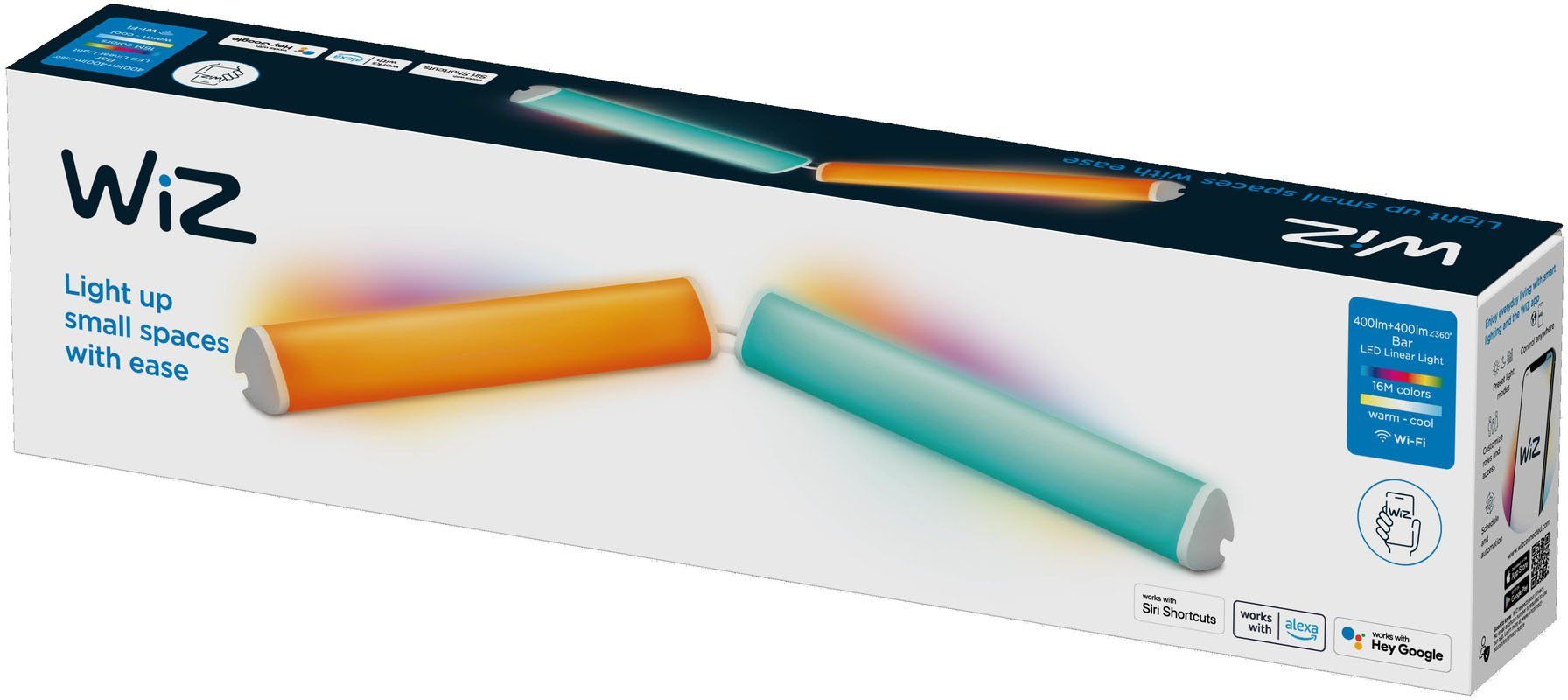 WiZ LED Lichtleiste LightBar, Bluetooth, LED fest integriert, warmweiß - kaltweiß, Millionen Farben und dynamische Lichtmodi