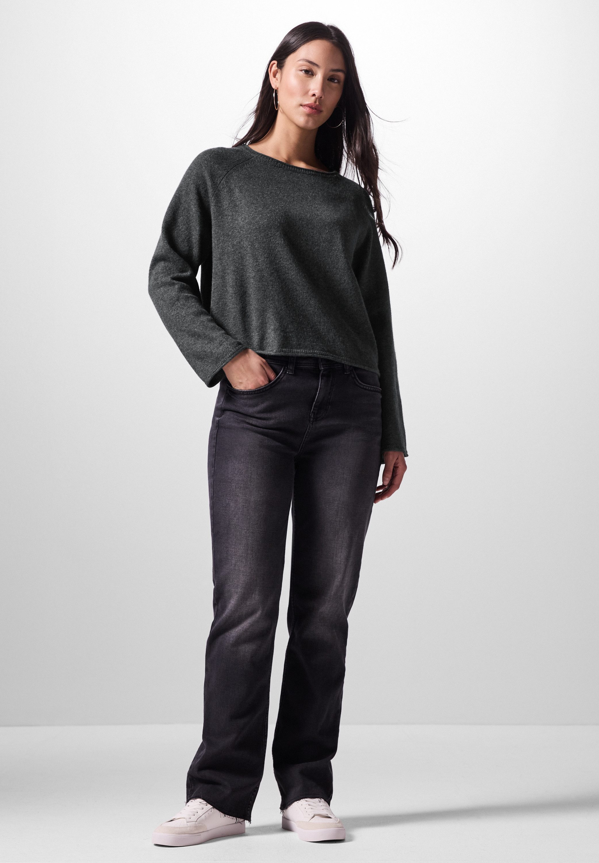 STREET ONE STUDIO Strickpullover, aus softem Materialmix günstig online kaufen