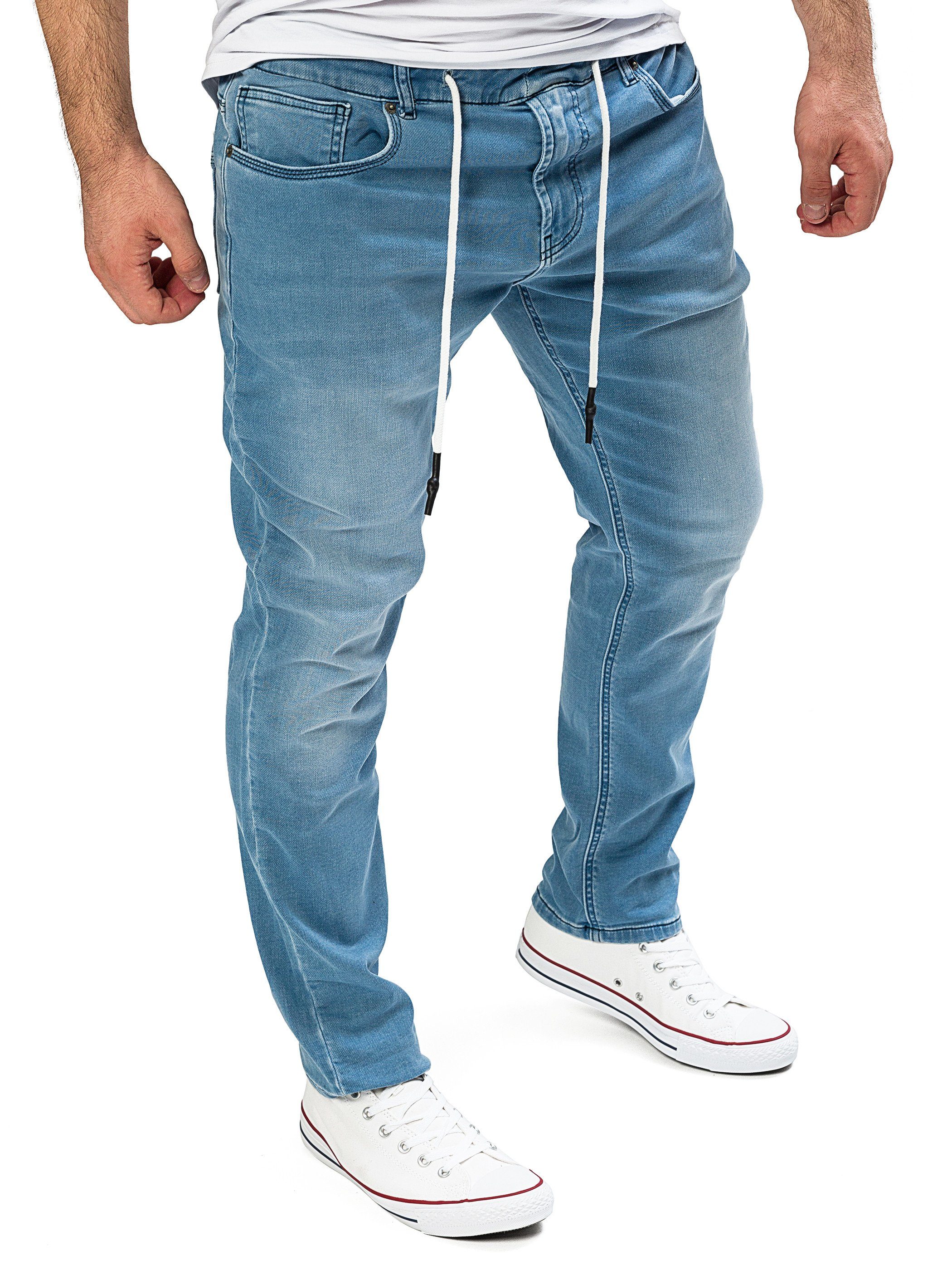 Yazubi Herren Sweathose in Jeansoptik Erik Schmale Jeans, mit Stretch-Anteil