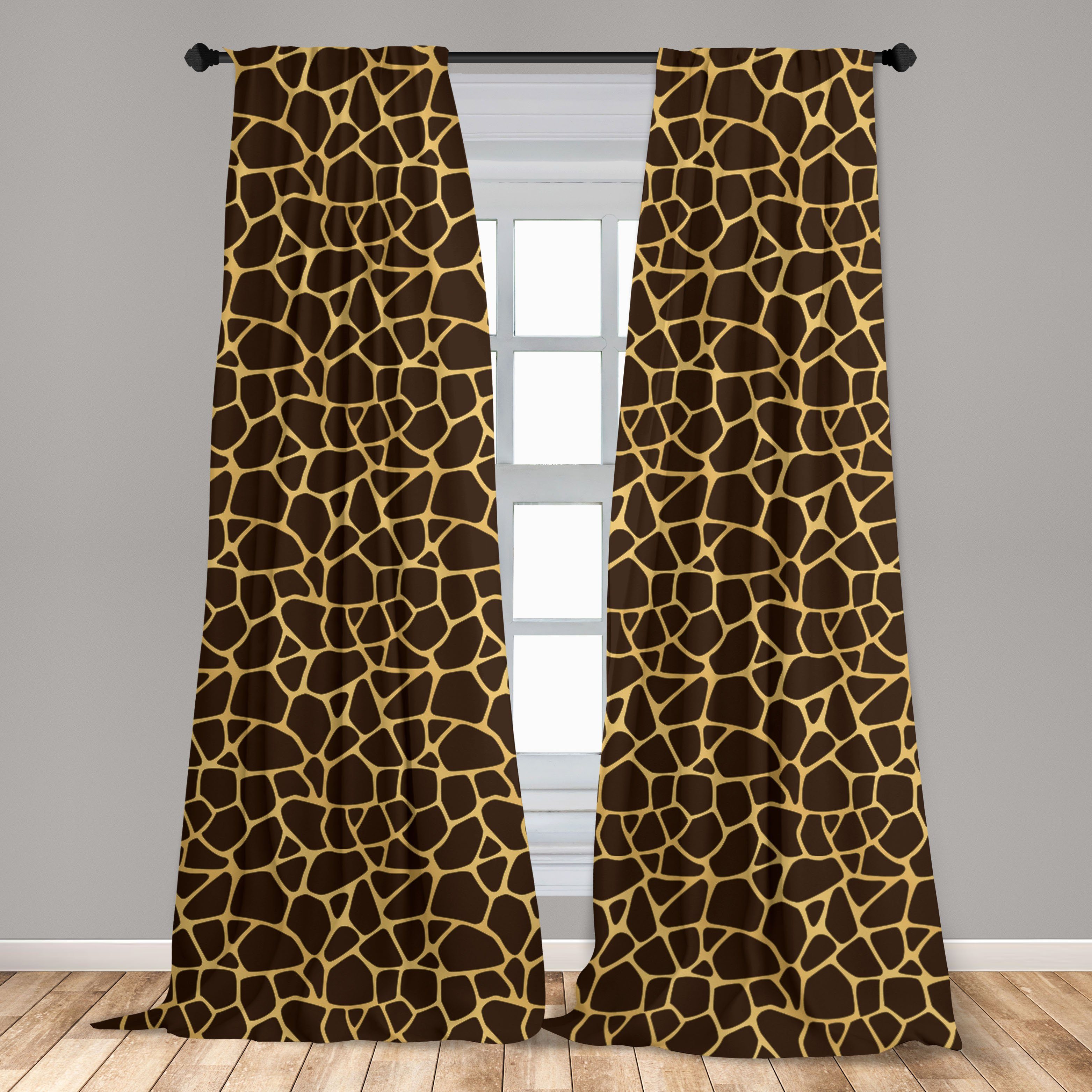 Gardine Wohnzimmer Giraffe Vorhang Dekor, Schlafzimmer Abakuhaus, für Tierhaut Entwurf Microfaser, Abstrakte