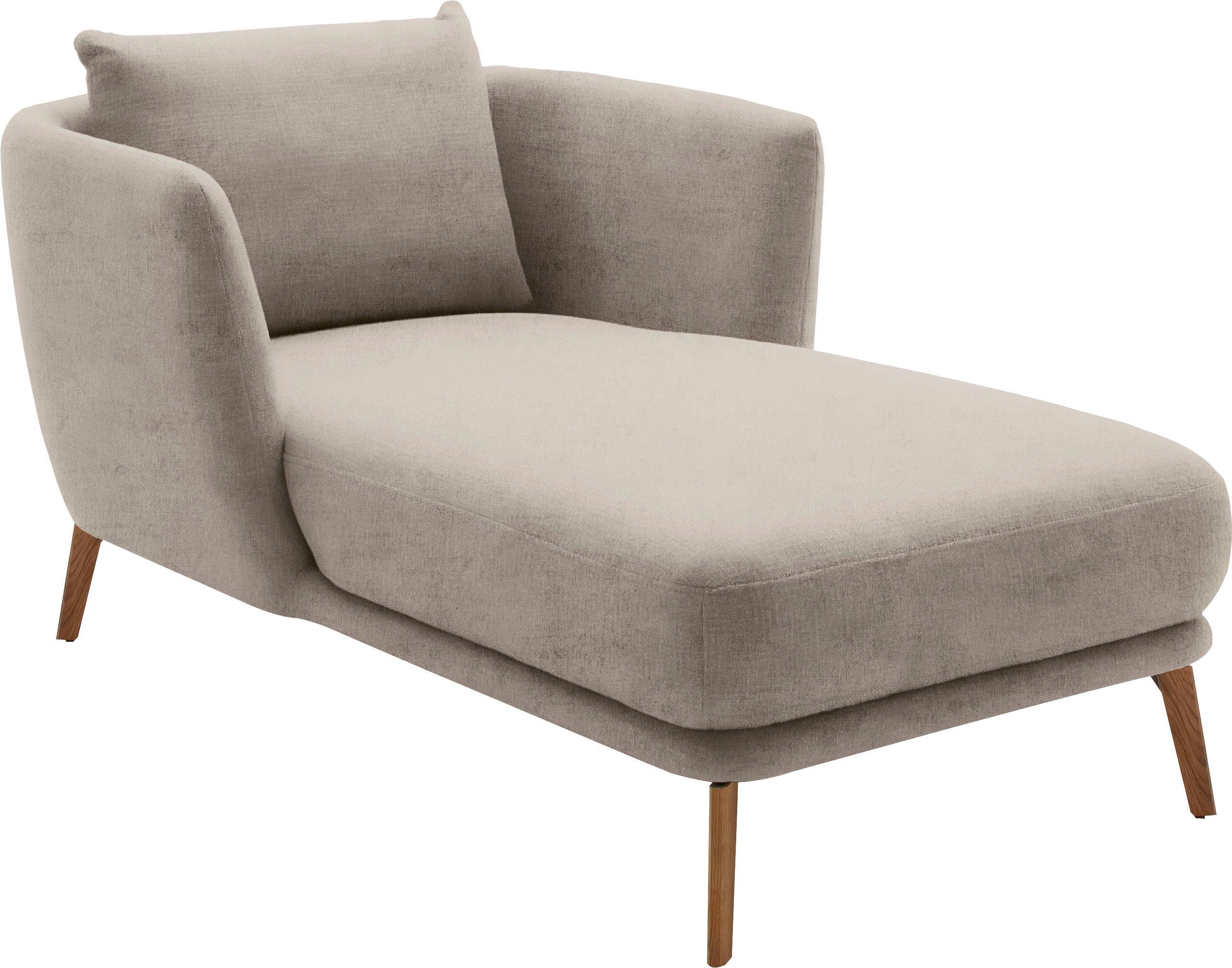 SCHÖNER WOHNEN-Kollektion Chaiselongue Pearl - 5 Jahre Hersteller-Garantie, auch in Bouclé. Füße Massivholz, Loveseat und Loungesessel, Maße (B/H/T): 101/71/161 cm