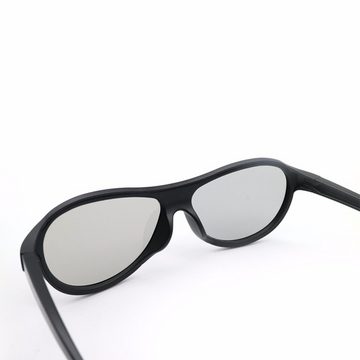 TPFNet 3D-Brille 3D Glasses Unisex Passive Polarisierte 3D Brille, zum Ansehen von Filmen 3D-Kino Brille - Farbe Schwarz - 2 Stück