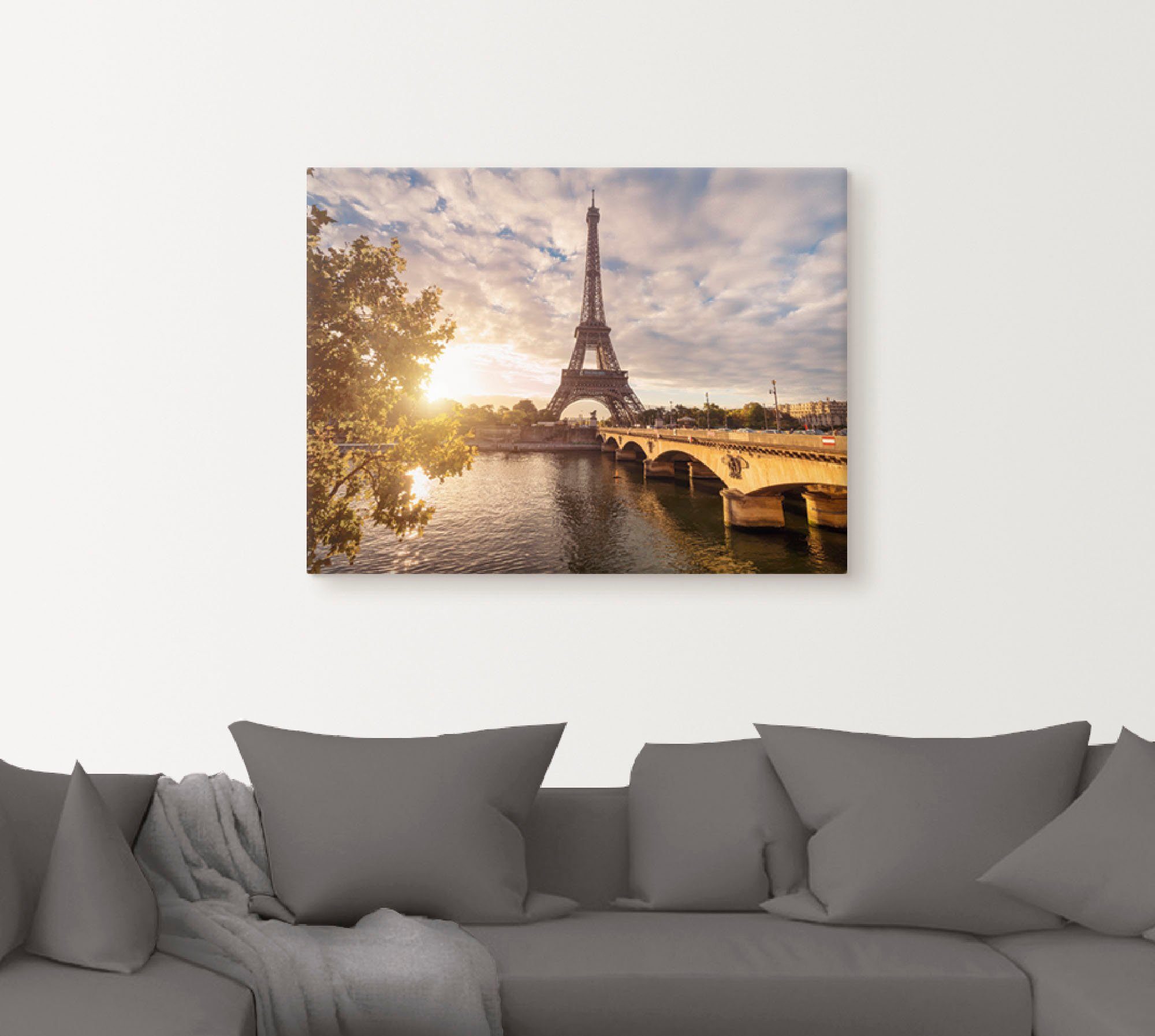 Artland Wandbild Paris Eiffelturm II, Gebäude (1 St), als Leinwandbild, Poster in verschied. Größen