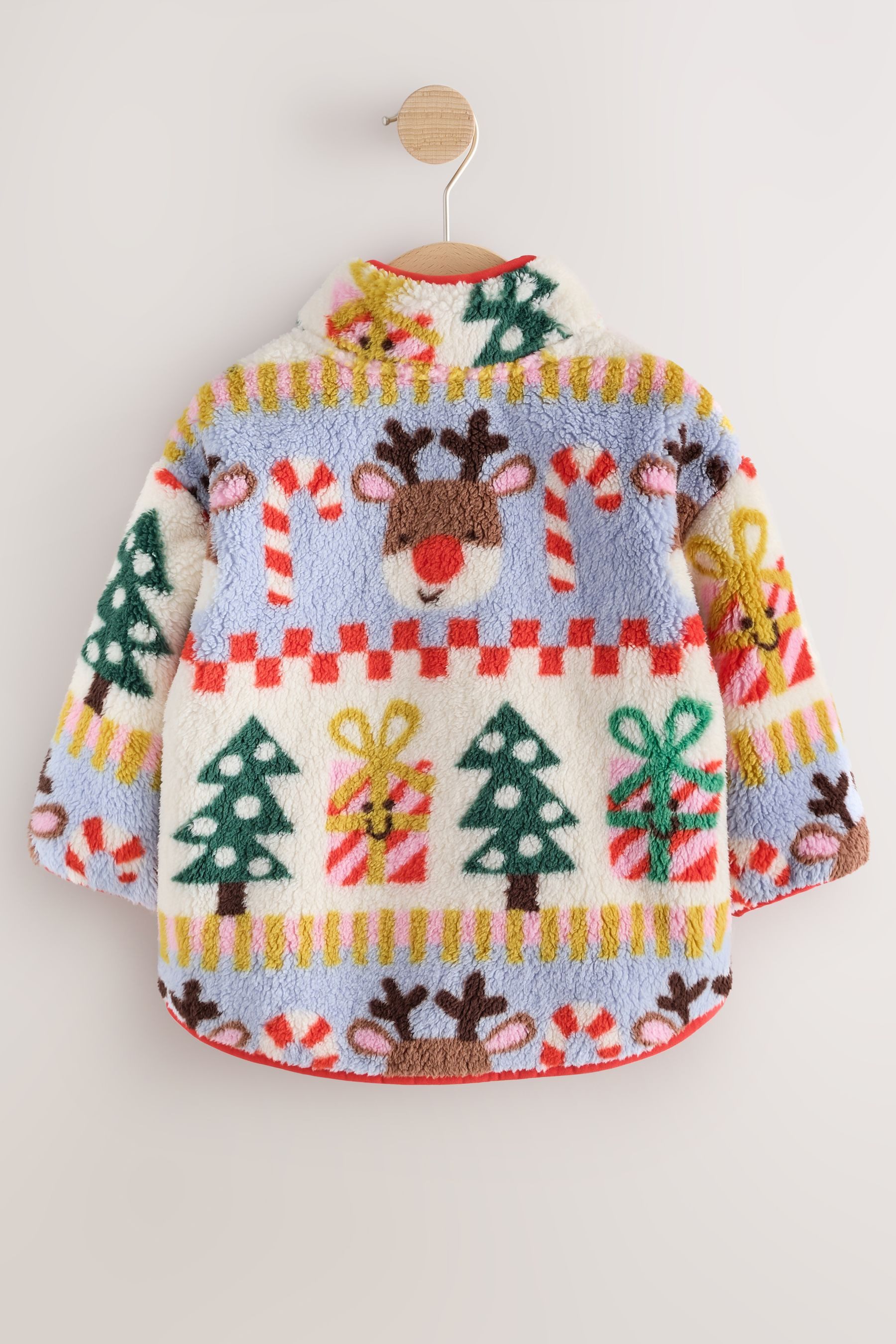 Next Fleecejacke Joules Strickjacke zum Wickeln mit Blumenmuster (1-St) – Bild 2 von 5