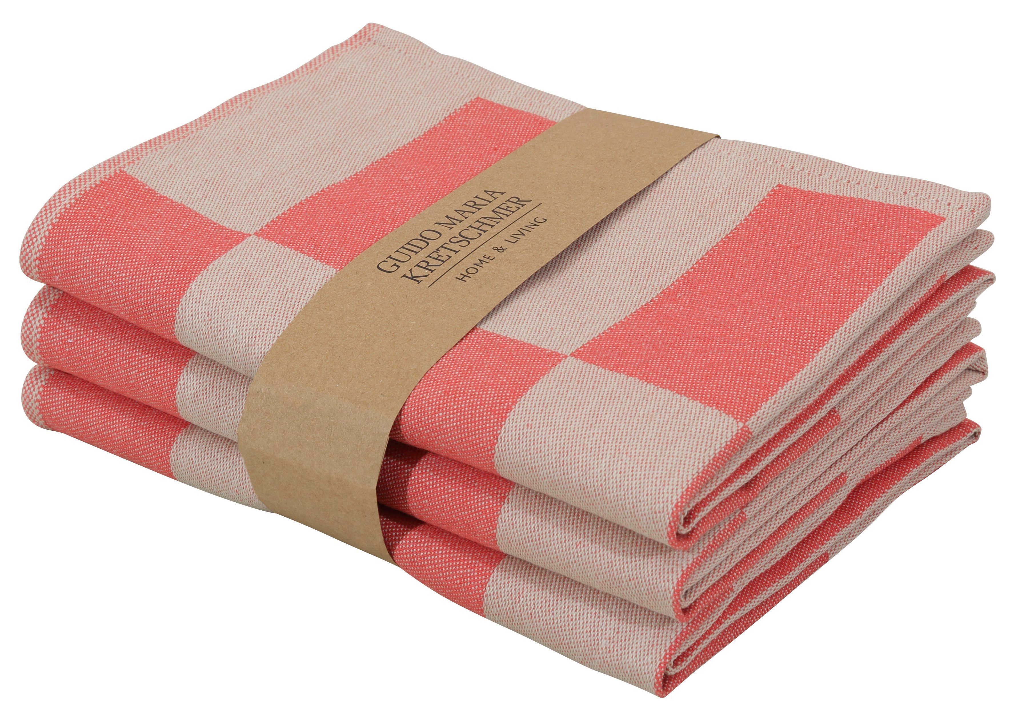 Guido Maria Kretschmer Home&Living Geschirrtuch Grietje, GMK Küchentuch, (Set, 3-tlg), 100% Baumwolle, Maße je Tuch ca. 50x70 cm, Made in Germany, saugfähig