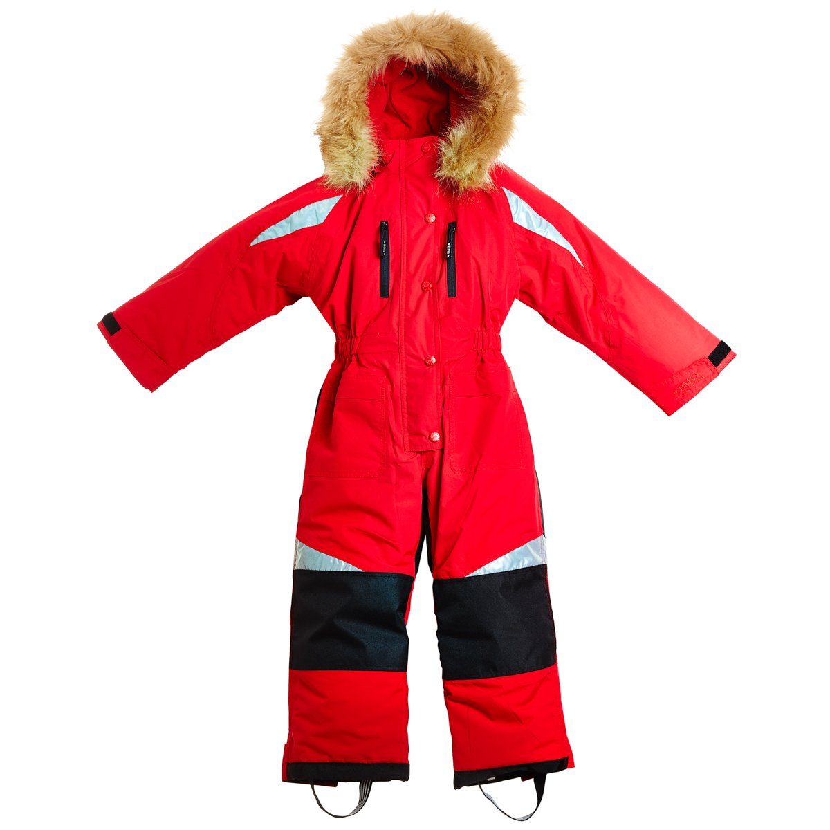 BMS Schneeoverall Skianzug für Kinder SoftLan + SORONA 100% wasserdicht und atmungsaktiv rot